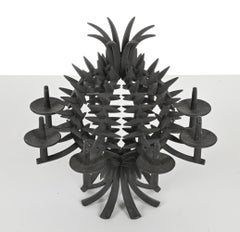 Jens H. Quistgaard, Scandinavian Cast Iron Candelabra by Dansk Design
