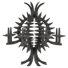 Jens H. Quistgaard, Scandinavian Cast Iron Candelabra by Dansk Design