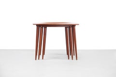 Jens H. Quistgaard Scandinavian Teak Nesting Tables for R. Nissen, 1960s