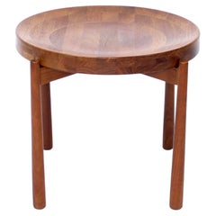 Jens H. Quistgaard, Tablett/Obsttisch aus massivem Teakholz, Dänemark, 1950er Jahre