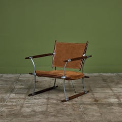 Jens H. Quistgaard: Loungesessel „Stokke“ aus Wildleder und Palisanderholz