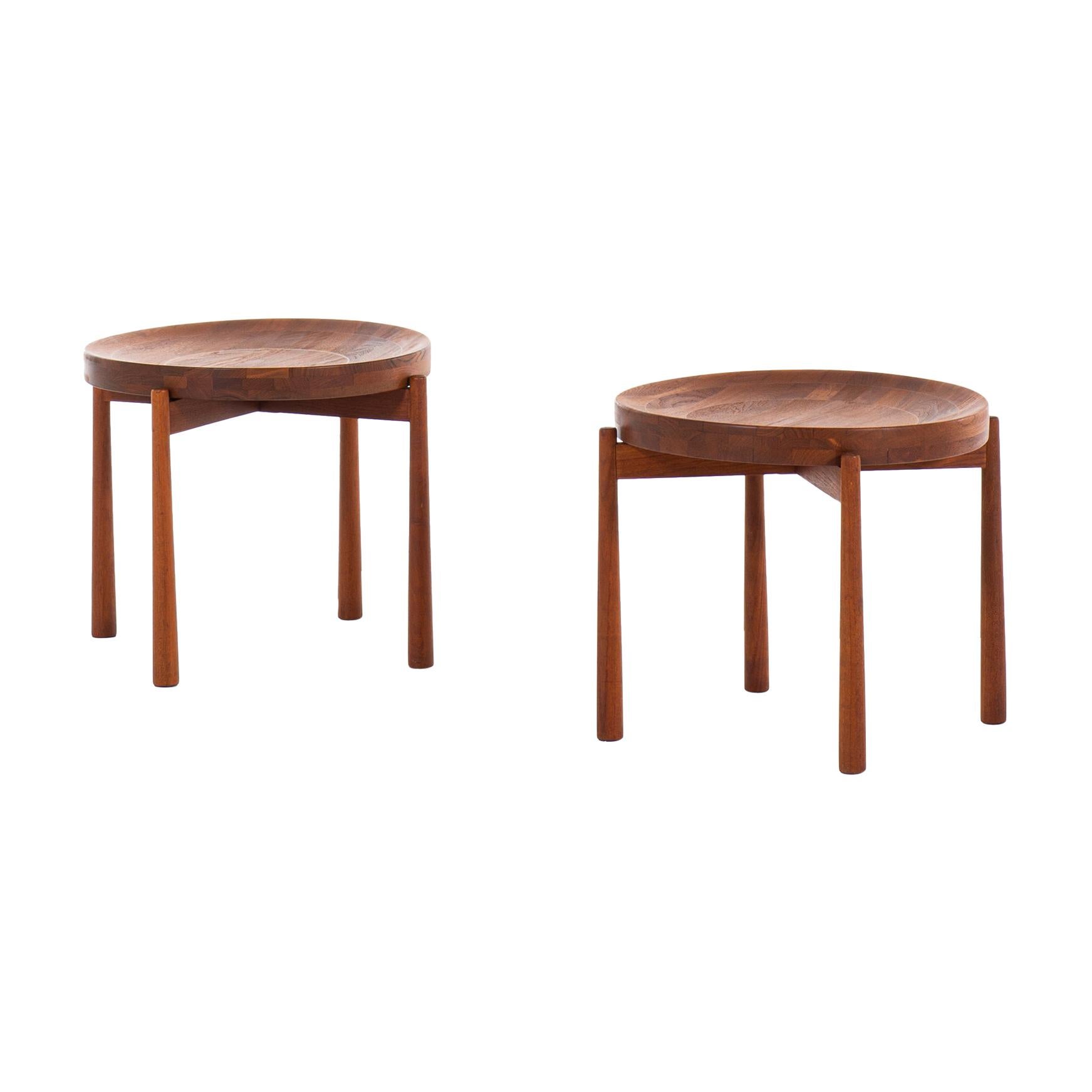 Jens Harald Quistgaard Attributed Side Tables Produced by Nissen in Denmark