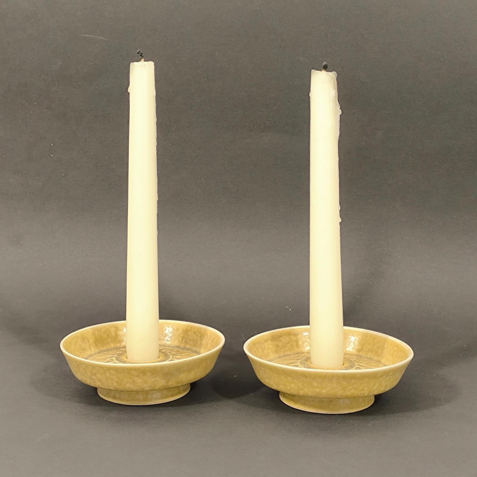 Jens Harald Quistgaard Danish Ceramic Candle Holders, Relief Series, 1960s For Sale 4