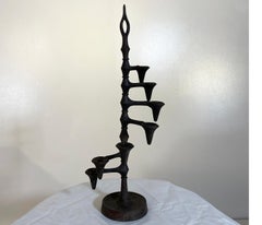 Jens Harald Quistgaard Dansk Denmark Iron Tabletop Candleholder, 1960