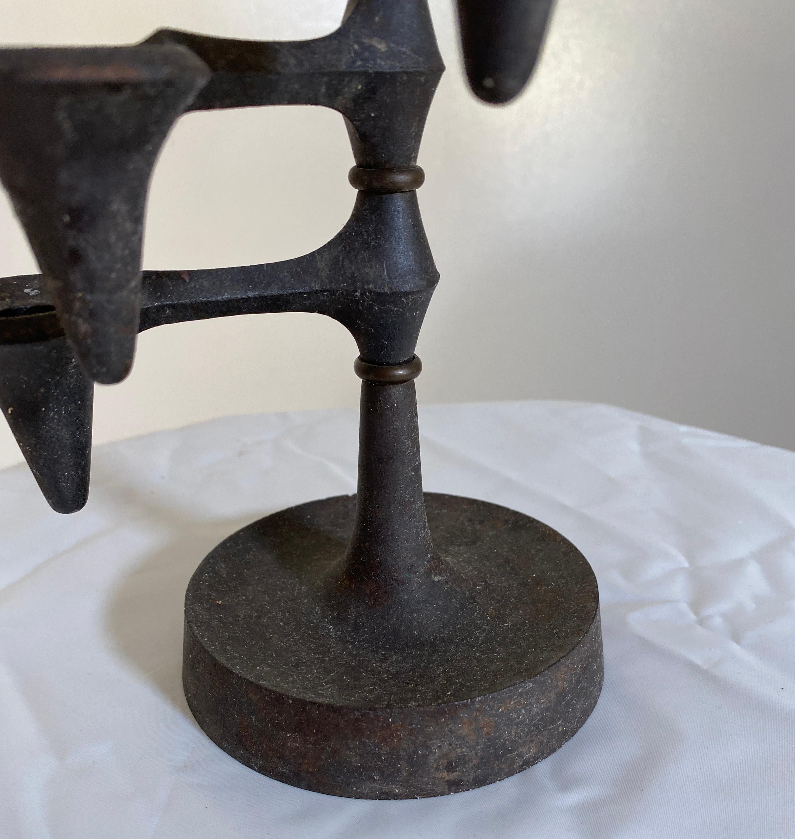 Jens Harald Quistgaard Dansk Denmark Iron Tabletop Candleholder, 1960 In Good Condition For Sale In South Charleston, WV