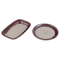 Jens Harald Quistgaard for Bing & Grøndahl, "Mexico" round dish and oval dish