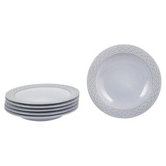 Jens Harald Quistgaard for Kronjyden / Bing & Grøndahl. Set of six deep plates.