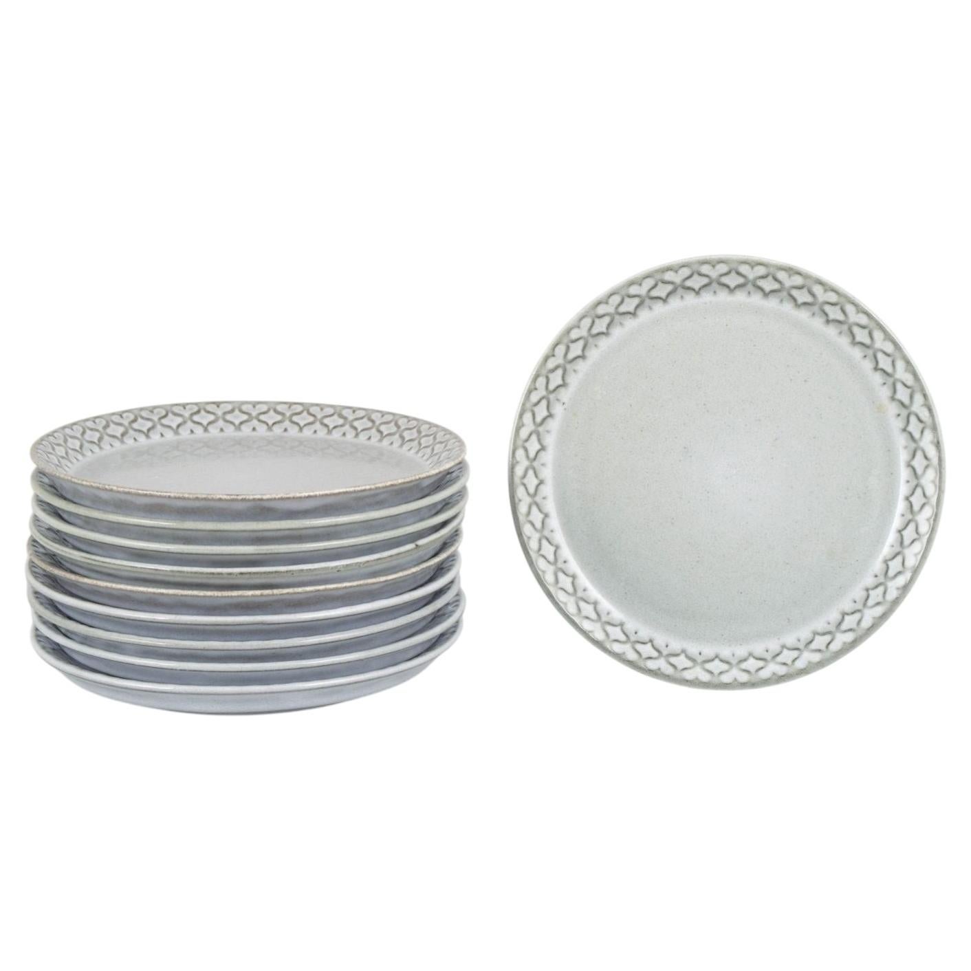 Jens Harald Quistgaard for Kronjyden / Bing & Grøndahl. Set of ten side plates.