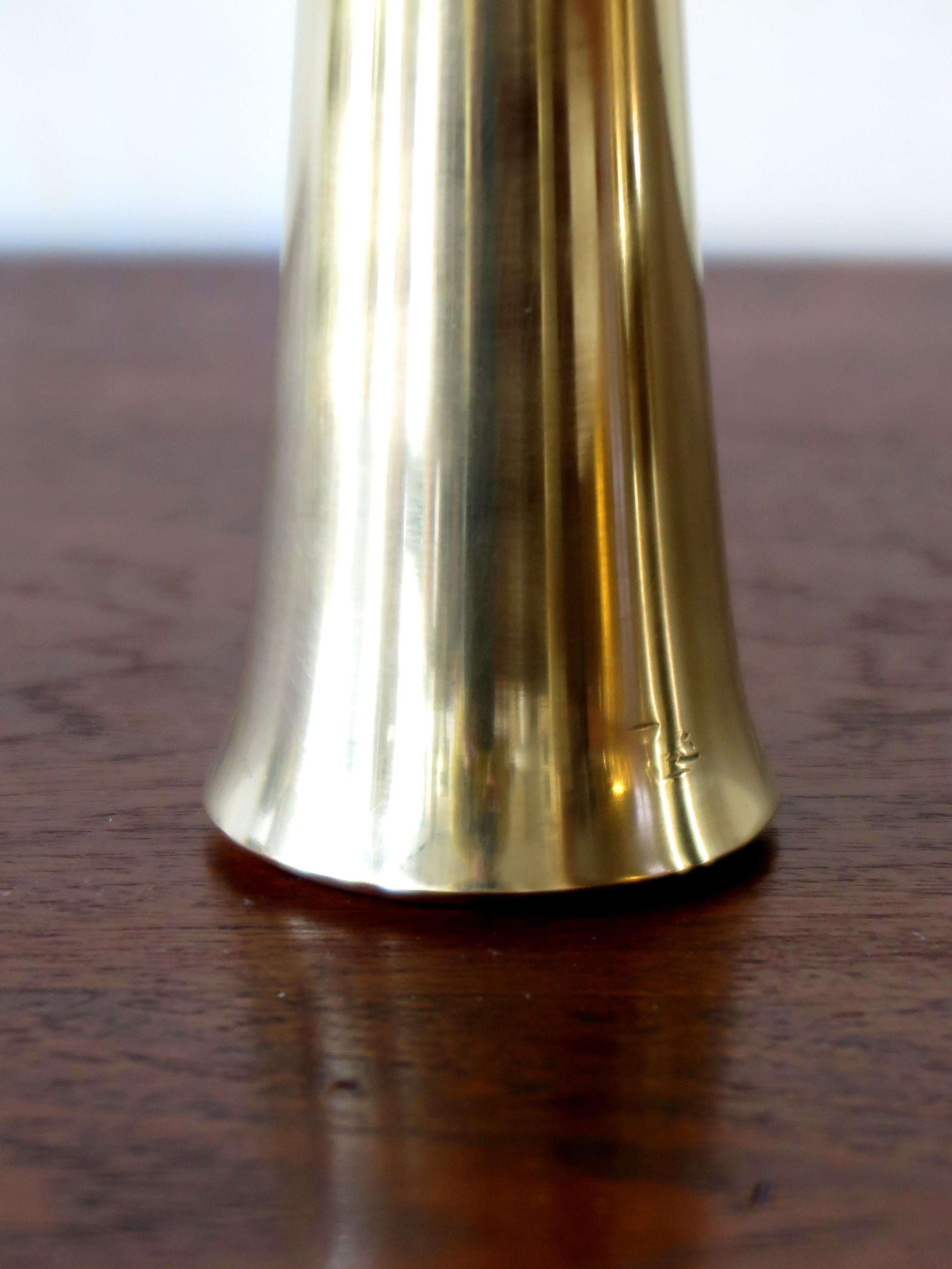 Scandinavian Modern Jens Harald Quistgaard Scandinavian Brass Candlestick for Dansk Design, 1950s