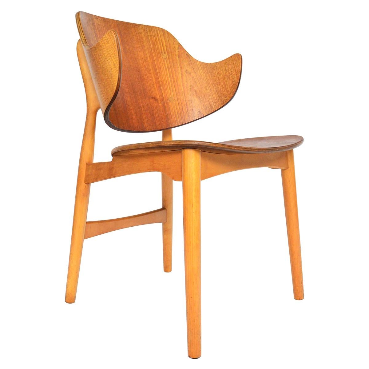 Jens Hjorth Teak + Oak Model 307 Side Chair