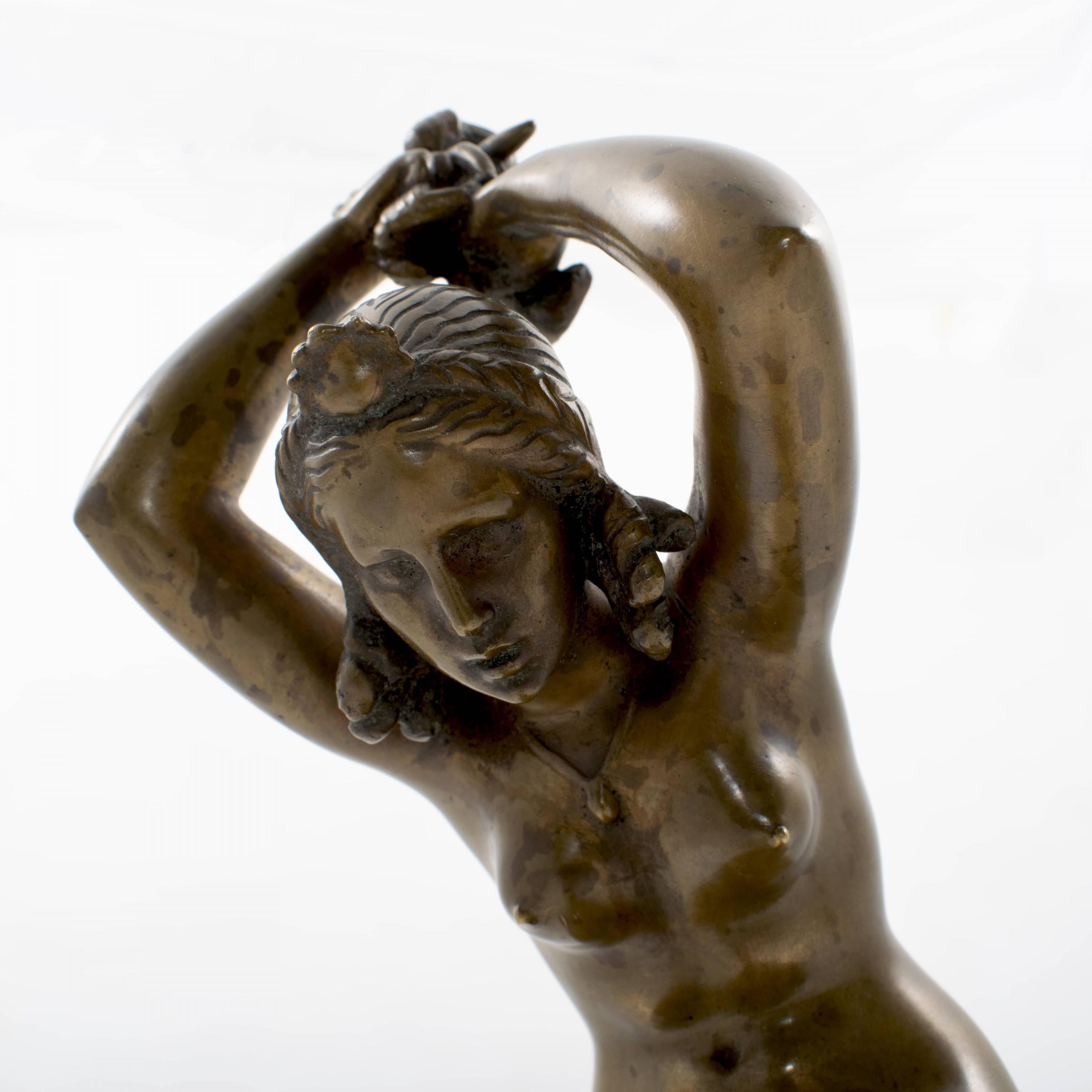 Jens Jacob Bregnø Art Deco Bronze Sculpture of Nude 1930's For Sale 3