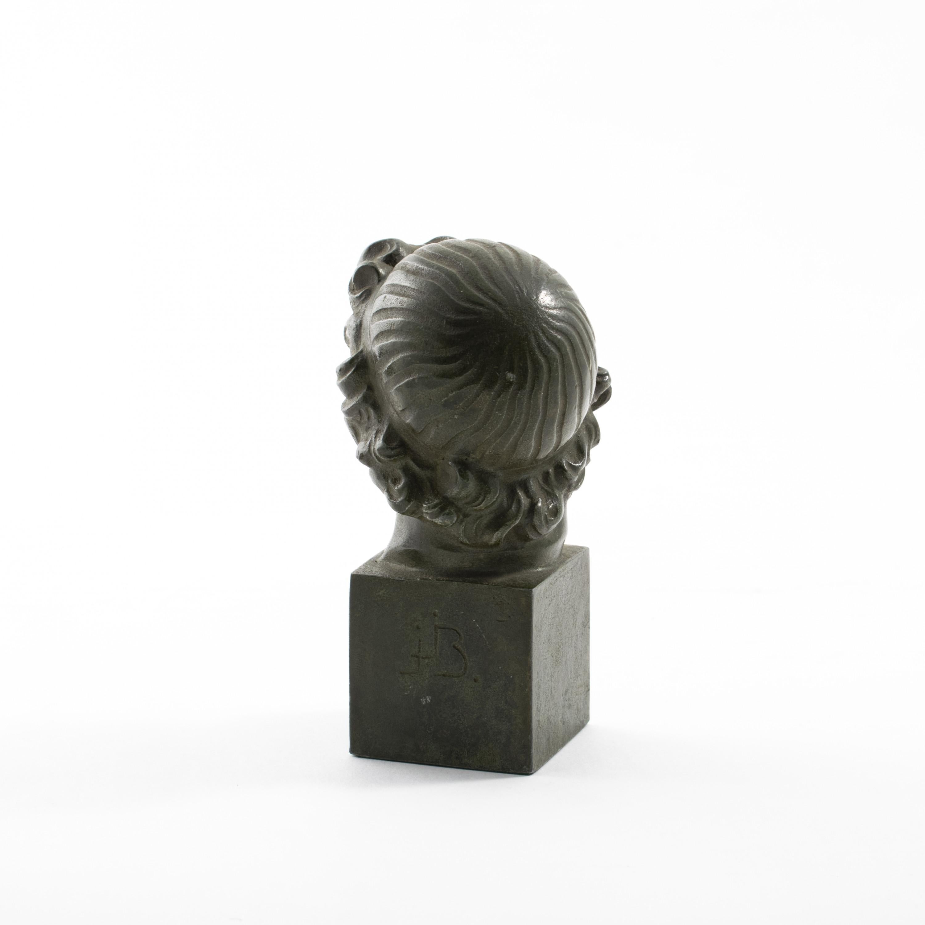 Danish Jens Jacob Bregnø, Bronze Head Sculpture