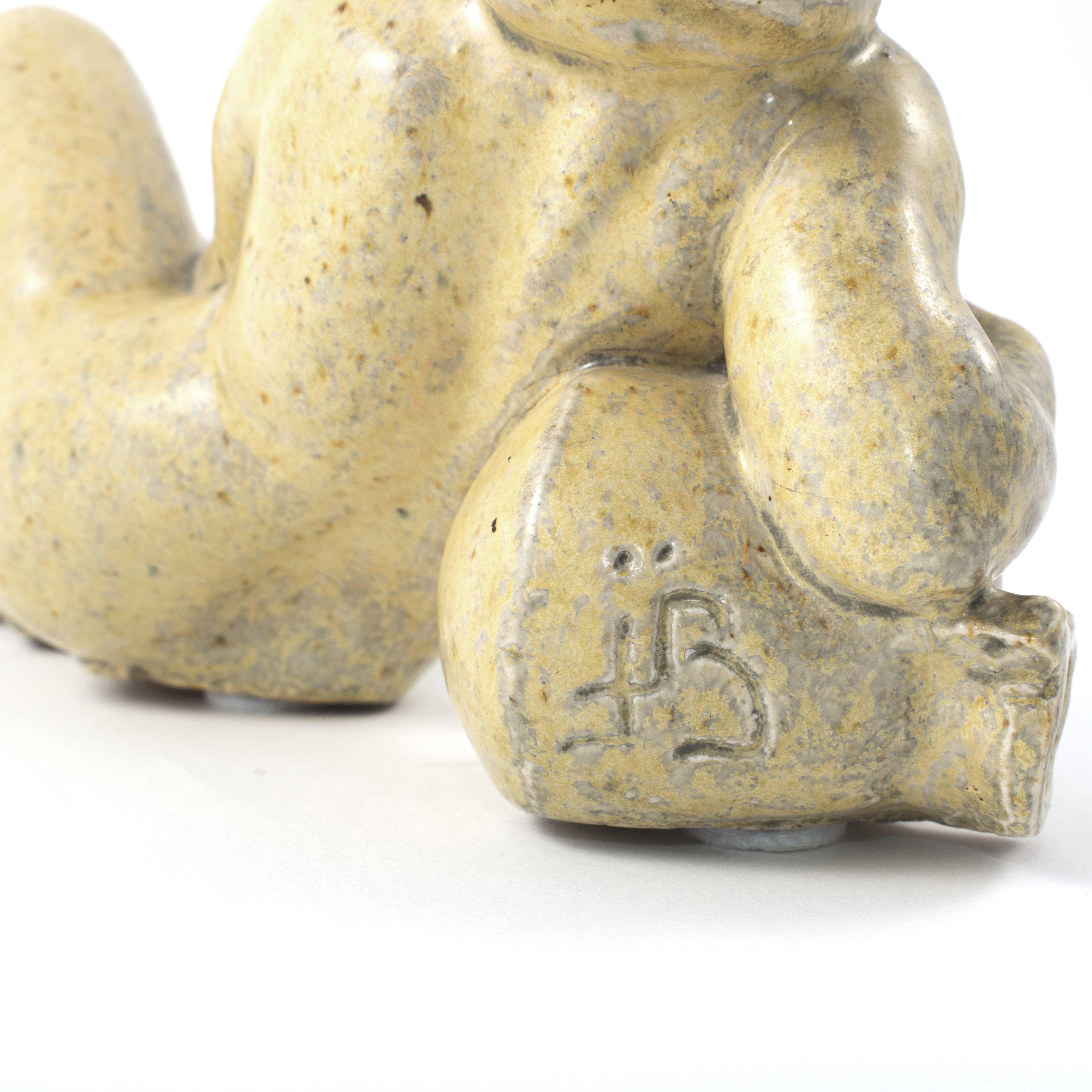 Grès porcellanato Jens Jacob Bregnø, Scultura in gres con donna nuda in vendita