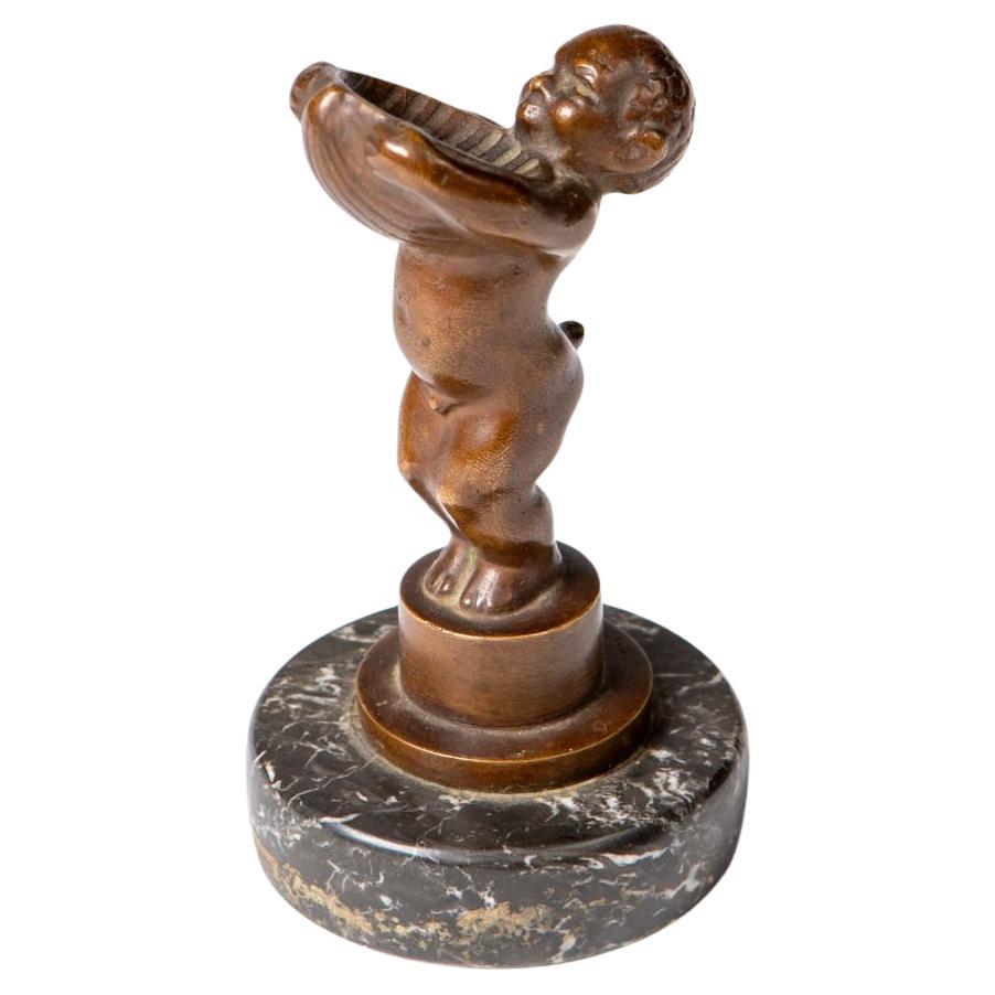 Jens Jacob Bregnø - Jeune faune Sculpture en bronze sur socle en marbre en vente