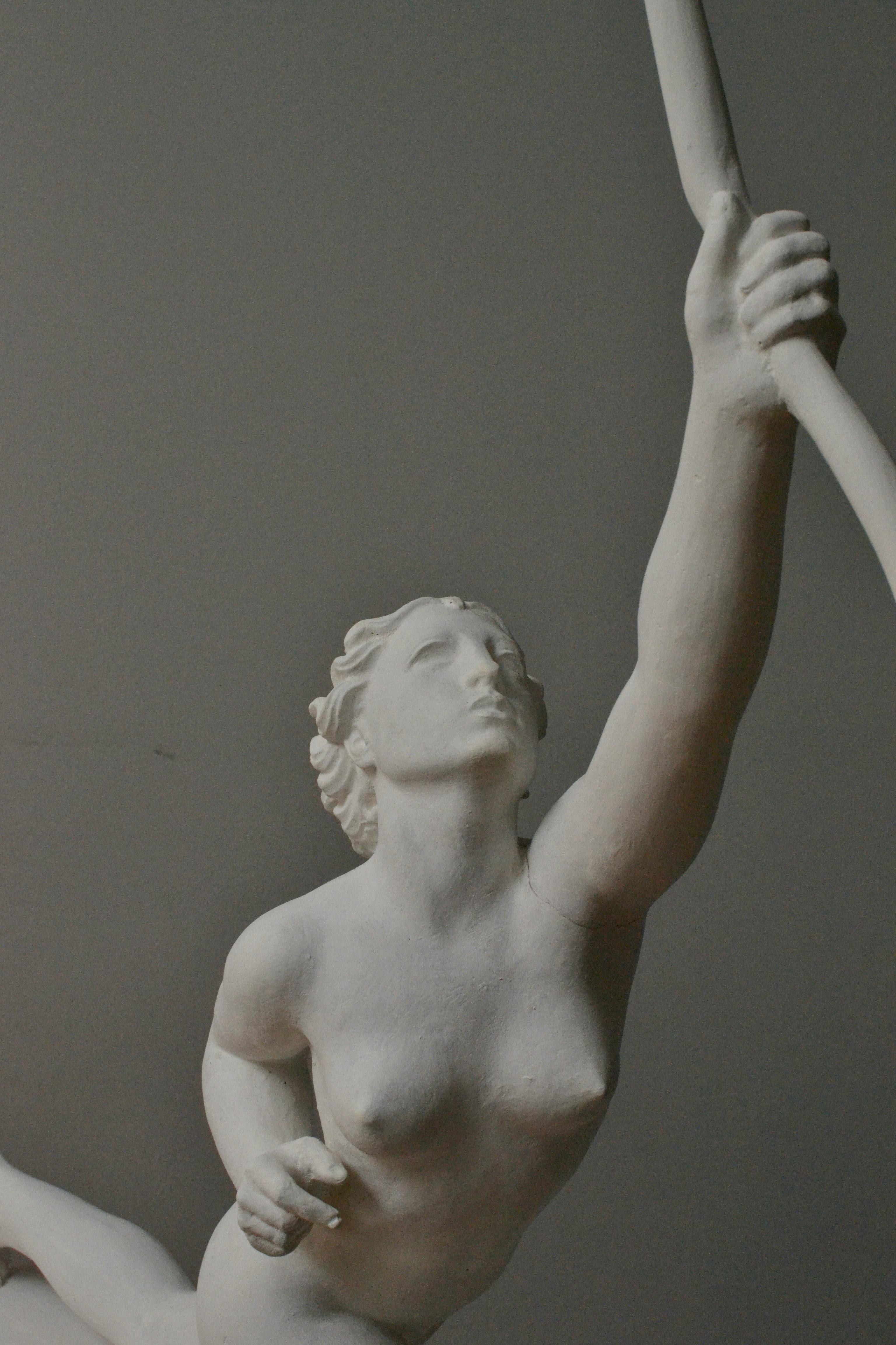 Diana The Huntress - 1920´s Plaster Sculpture For Sale 6