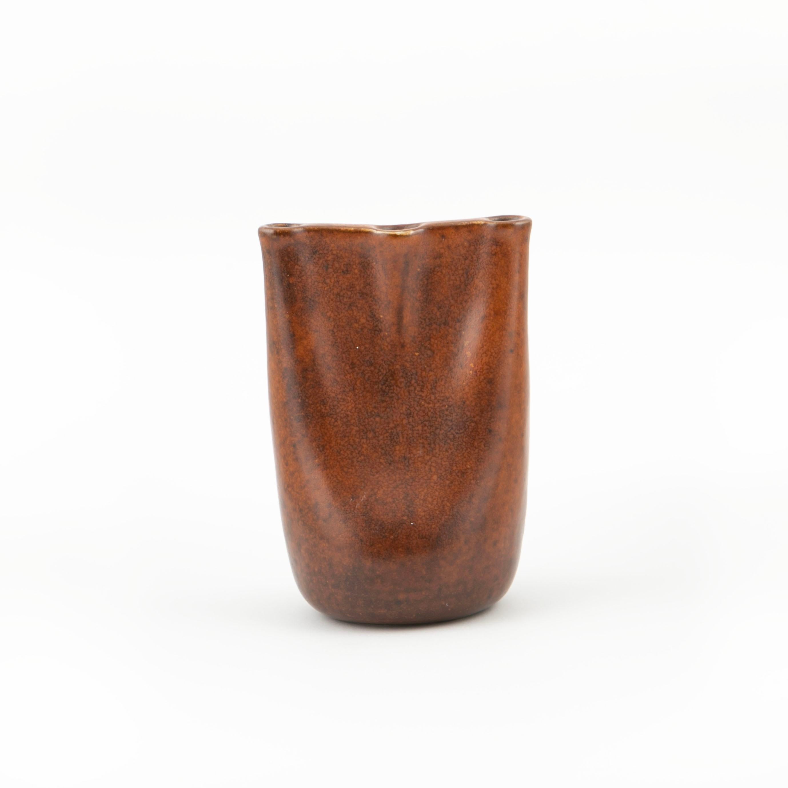 Vernissé Jens Jakob Bregnoe - Vase à œillets en grès en vente