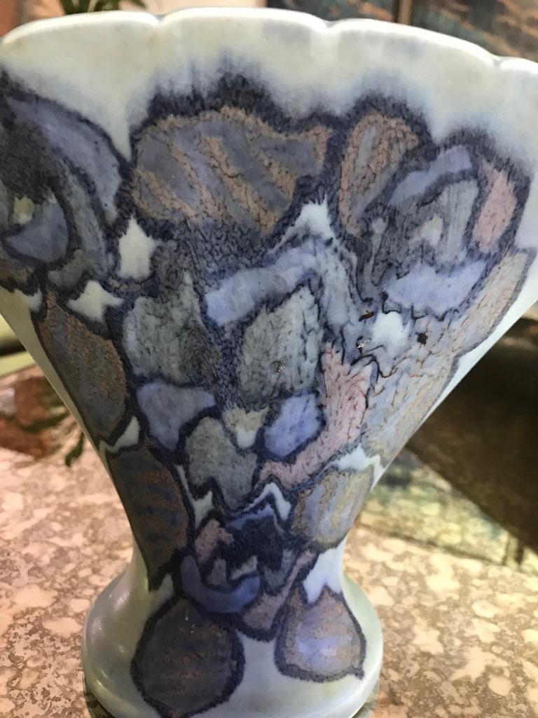 Art Deco Jens Jensen Signed Rookwood Pottery Fan Vase Vessel