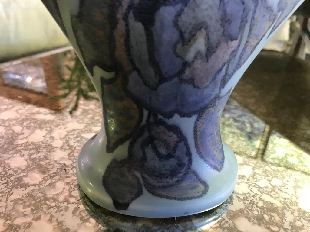 Mid-20th Century Jens Jensen Signed Rookwood Pottery Fan Vase Vessel