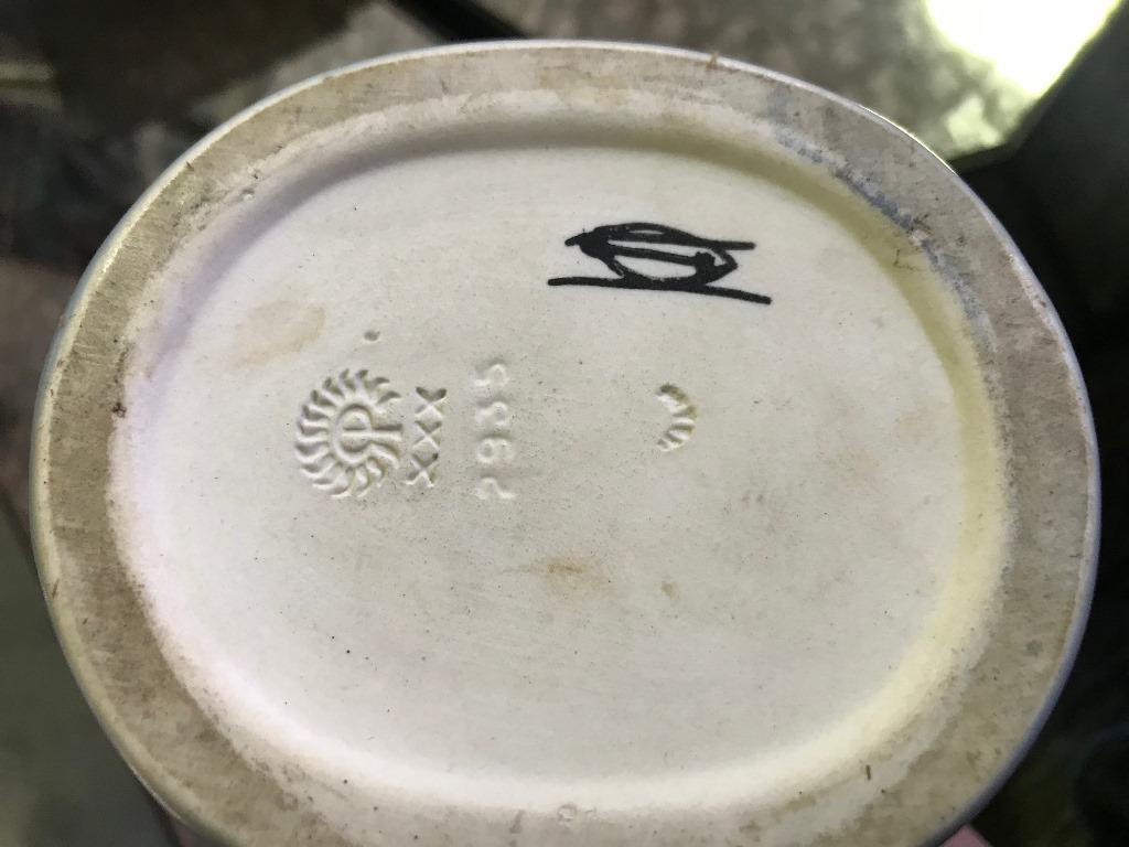 Ceramic Jens Jensen Signed Rookwood Pottery Fan Vase Vessel
