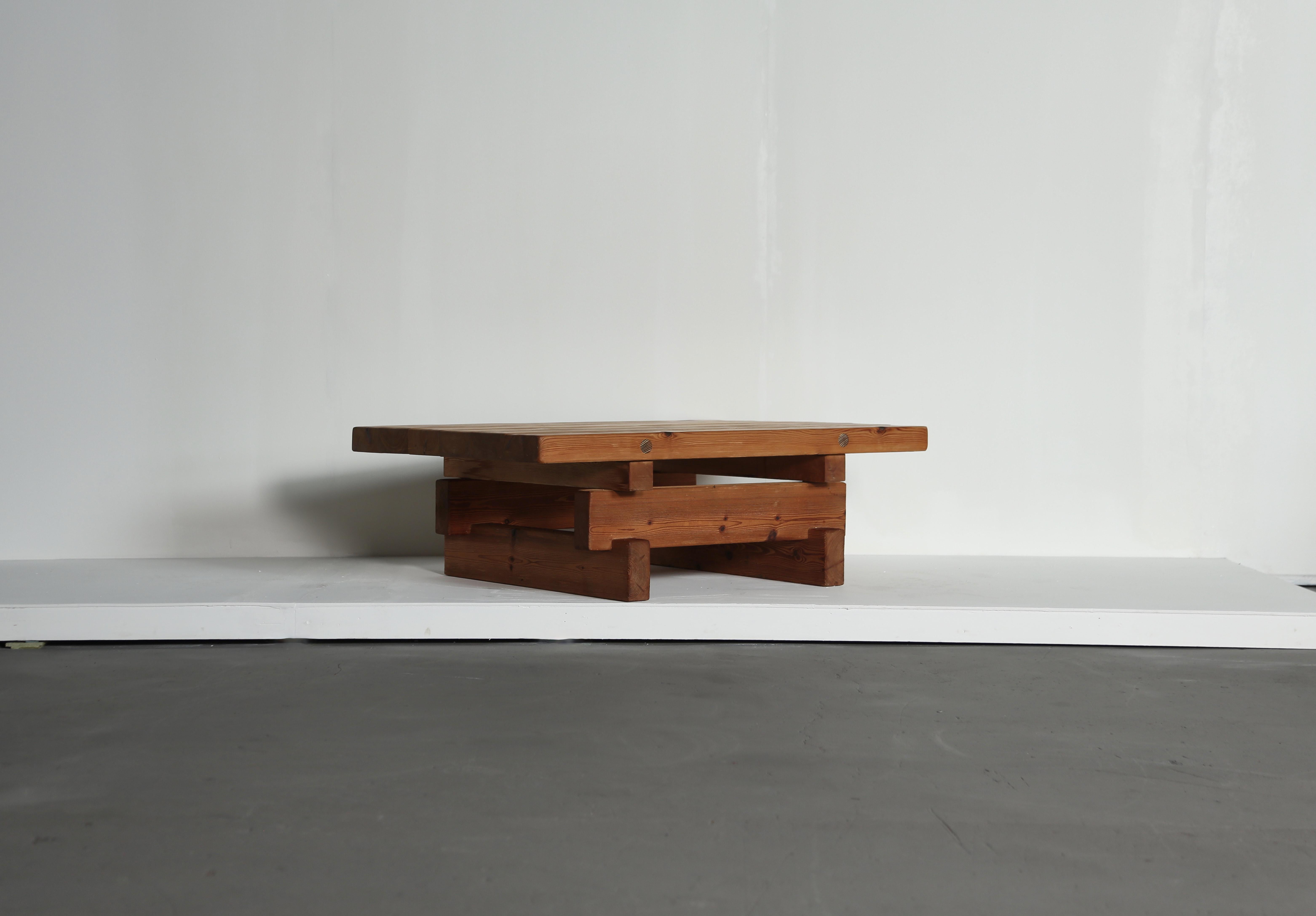 Jens Lyngsøe Pine Coffee Table, Havdrup Trævarefabrik for Anton Dam, Denmark For Sale 7
