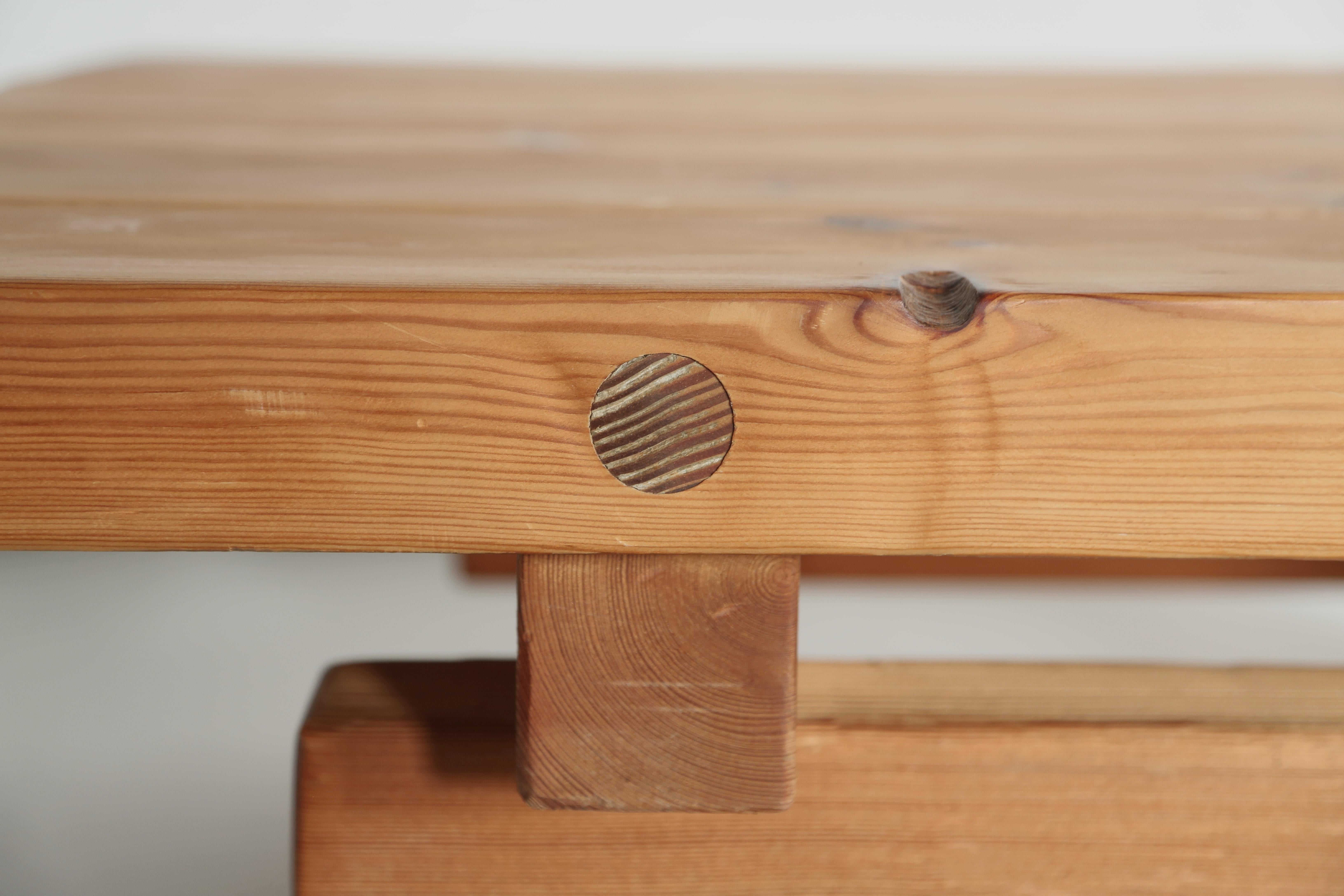 Jens Lyngsøe Pine Coffee Table, Havdrup Trævarefabrik for Anton Dam, Denmark For Sale 9
