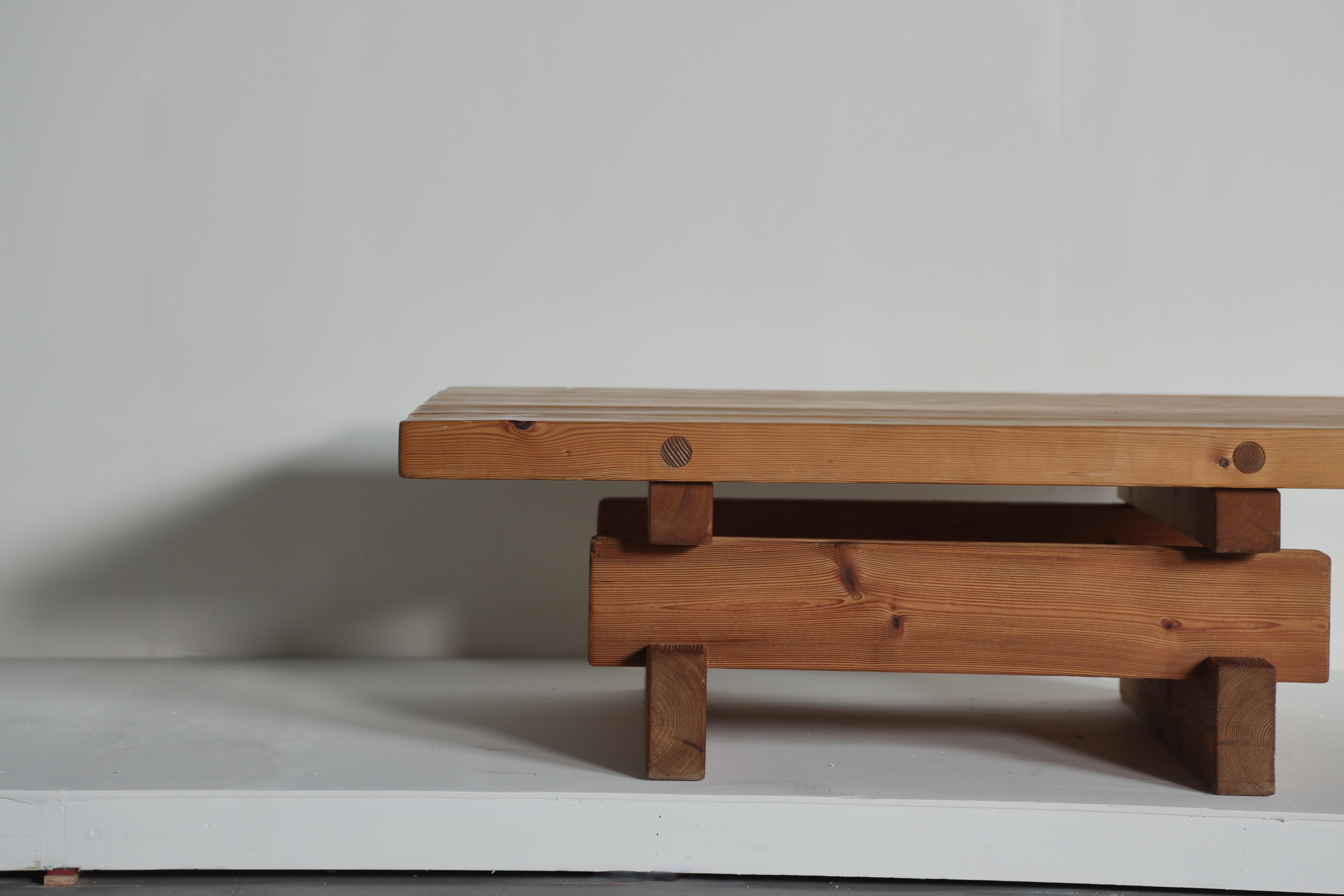 Jens Lyngsøe Pine Coffee Table, Havdrup Trævarefabrik for Anton Dam, Denmark For Sale 1