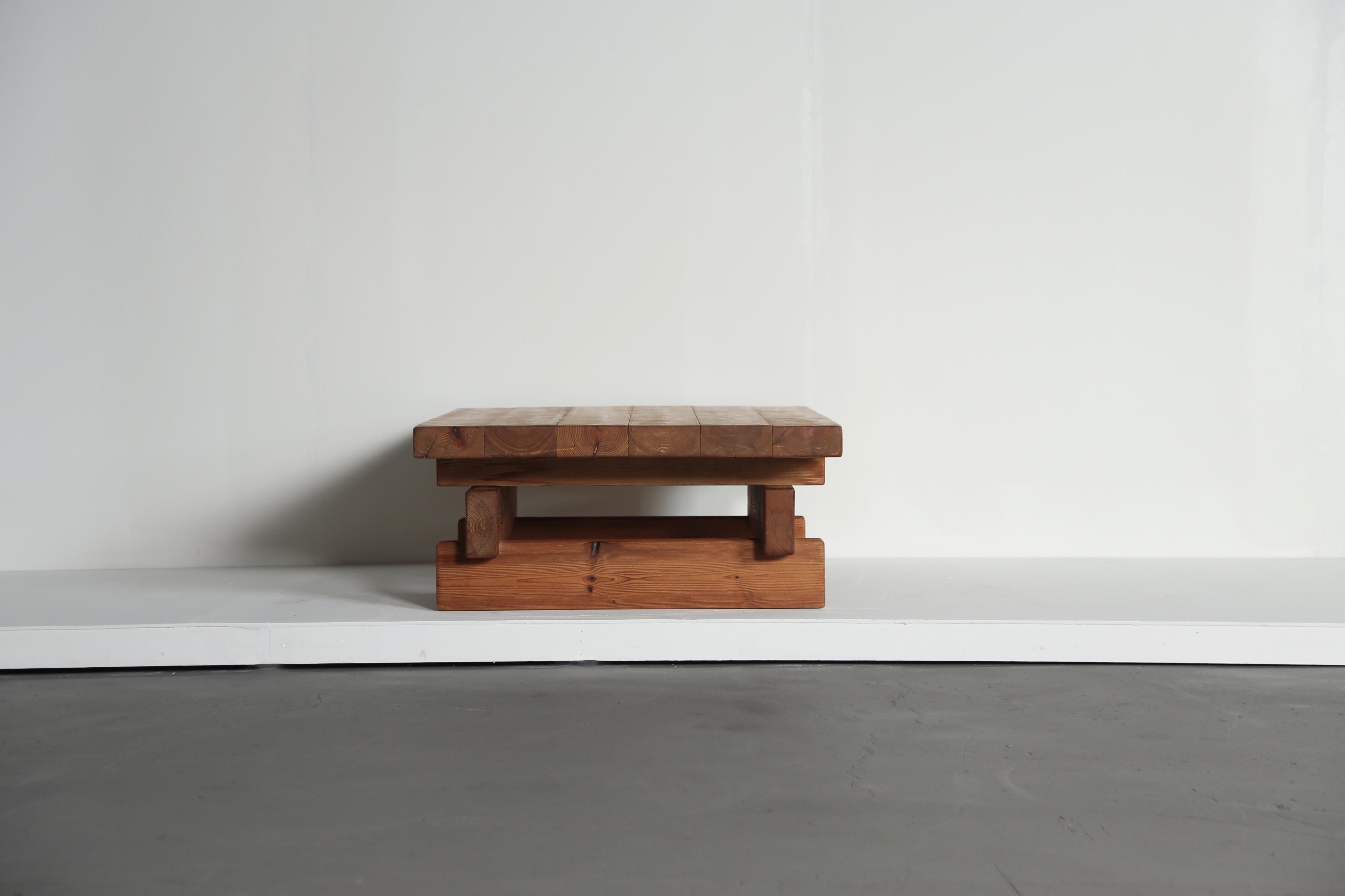 Jens Lyngsøe Pine Coffee Table, Havdrup Trævarefabrik for Anton Dam, Denmark For Sale 3