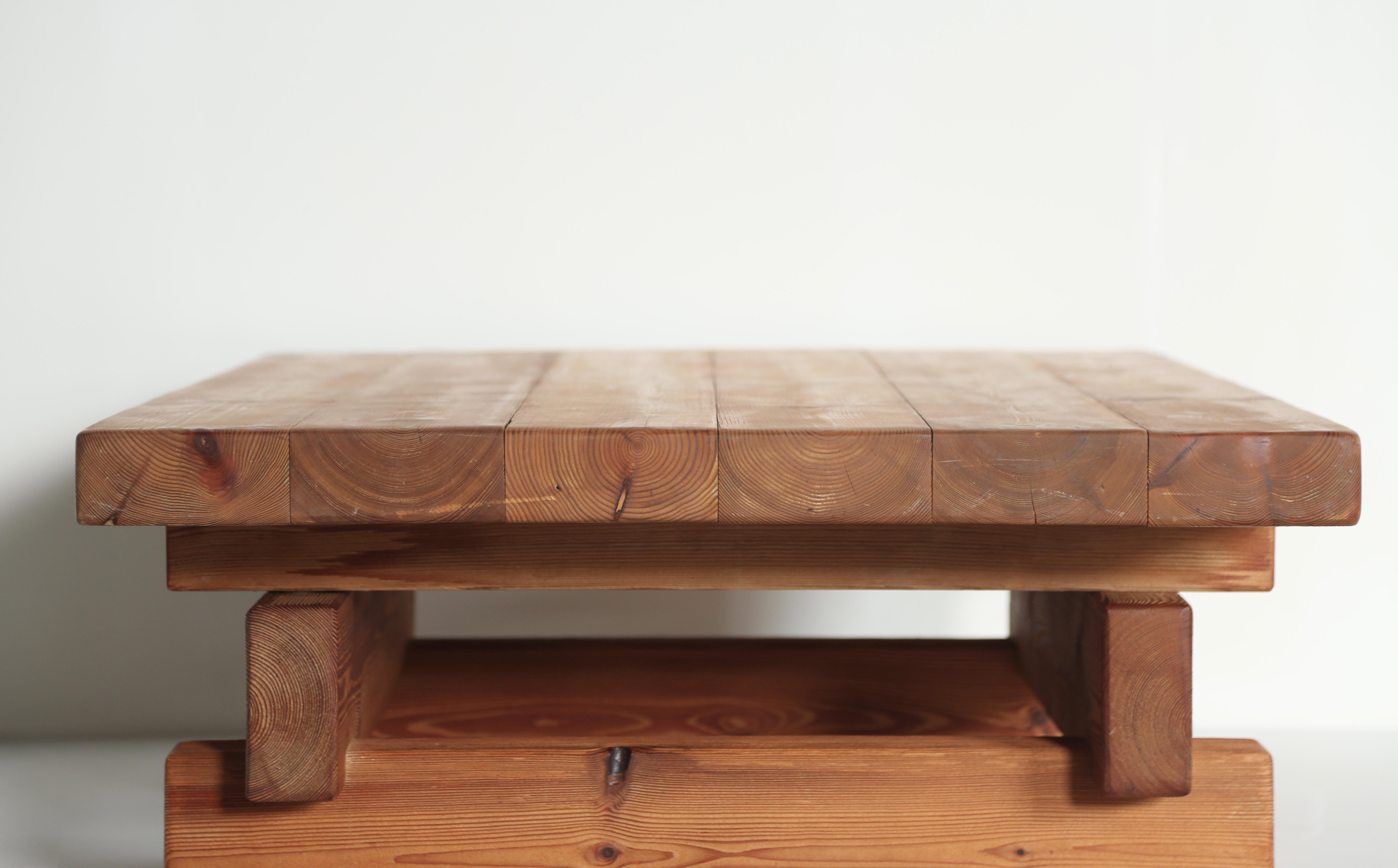 Jens Lyngsøe Pine Coffee Table, Havdrup Trævarefabrik for Anton Dam, Denmark For Sale 4