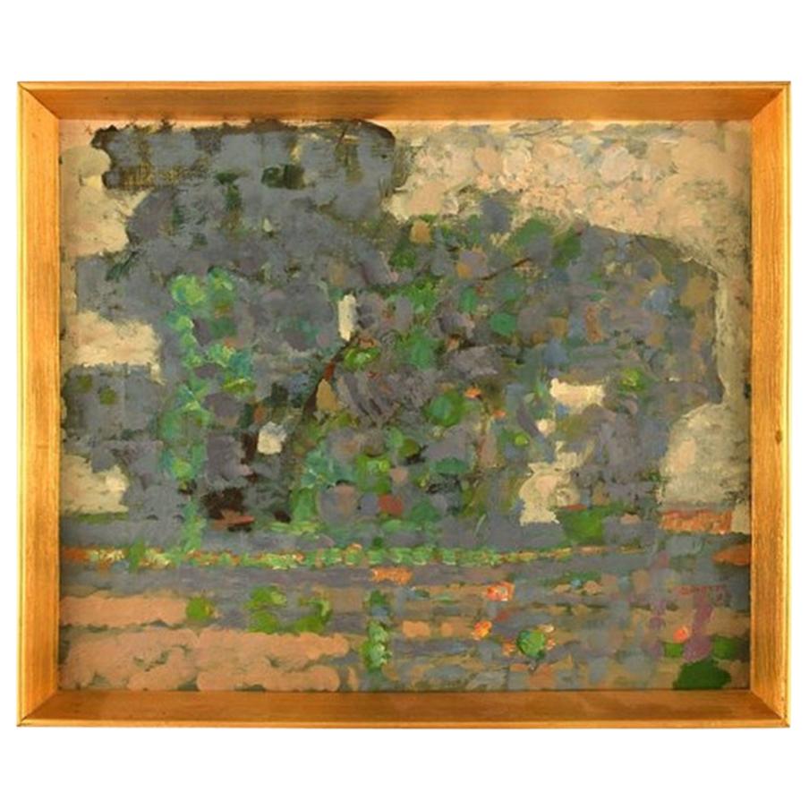 Jens Peter Groth-Jensen ‘1918-2018’ Danish Artist, Oil on Canvas, "Green Garden