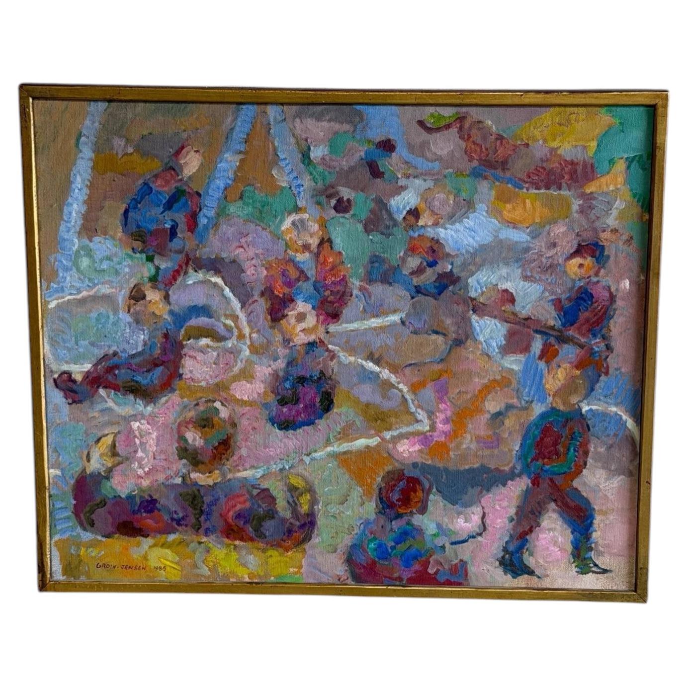 Jens Peter Groth-Jensen, Ölgemälde auf Leinwand, Dänemark, 1985 im Angebot