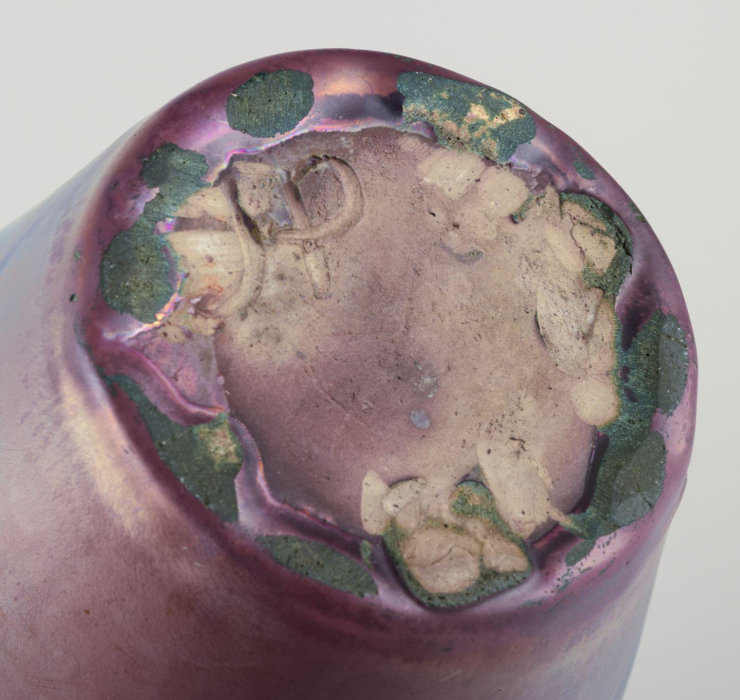Jens Petersen, Danish ceramic artist. Large vase in shiny lustre glaze. Ca. 1920 For Sale 1