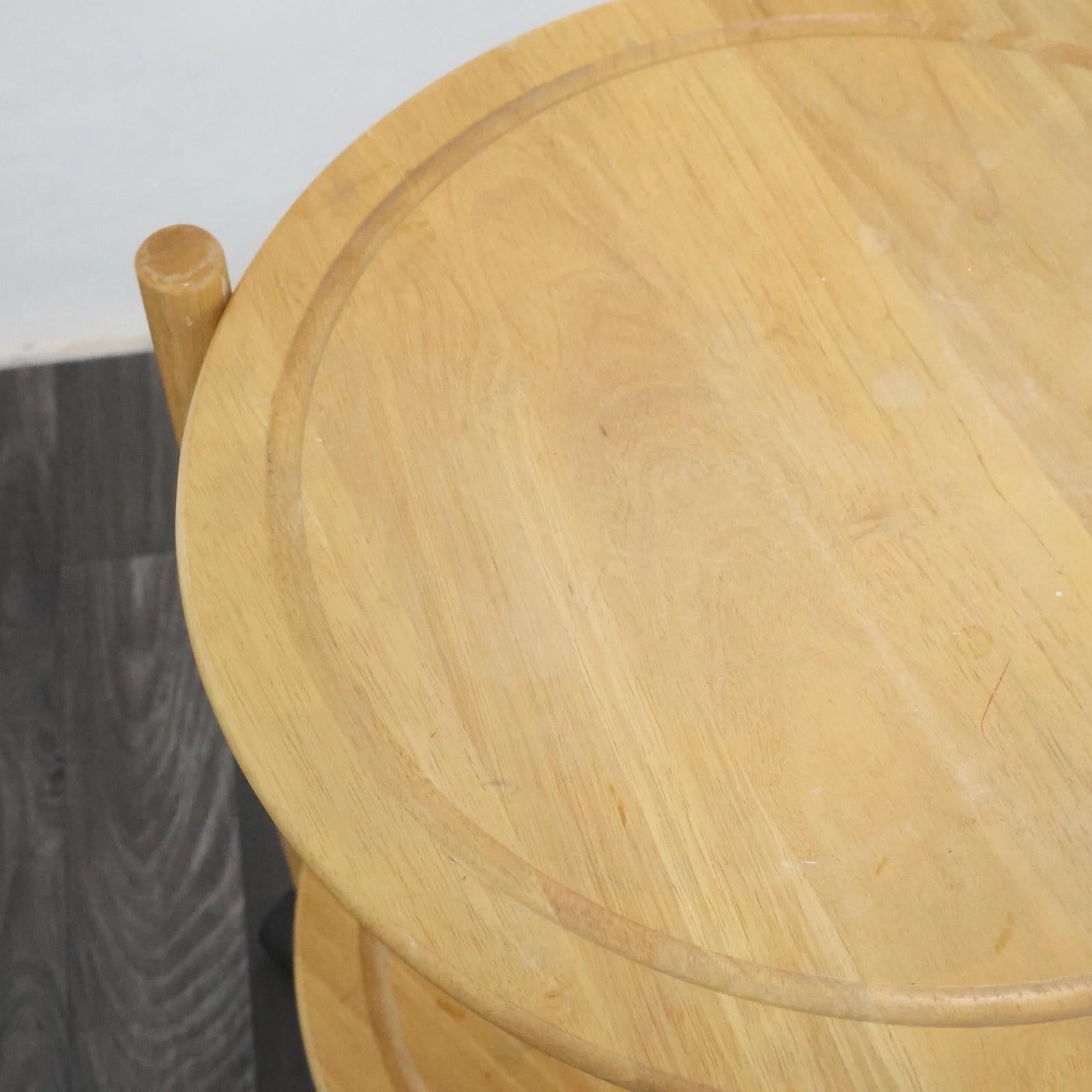 Bois Jens Quistgaard Bar Cart Carrello portavivande Danish Design 1970's en vente