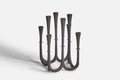 Jens Quistgaard, Candelabro, Hierro fundido, Latón, Dinamarca, Década de 1950