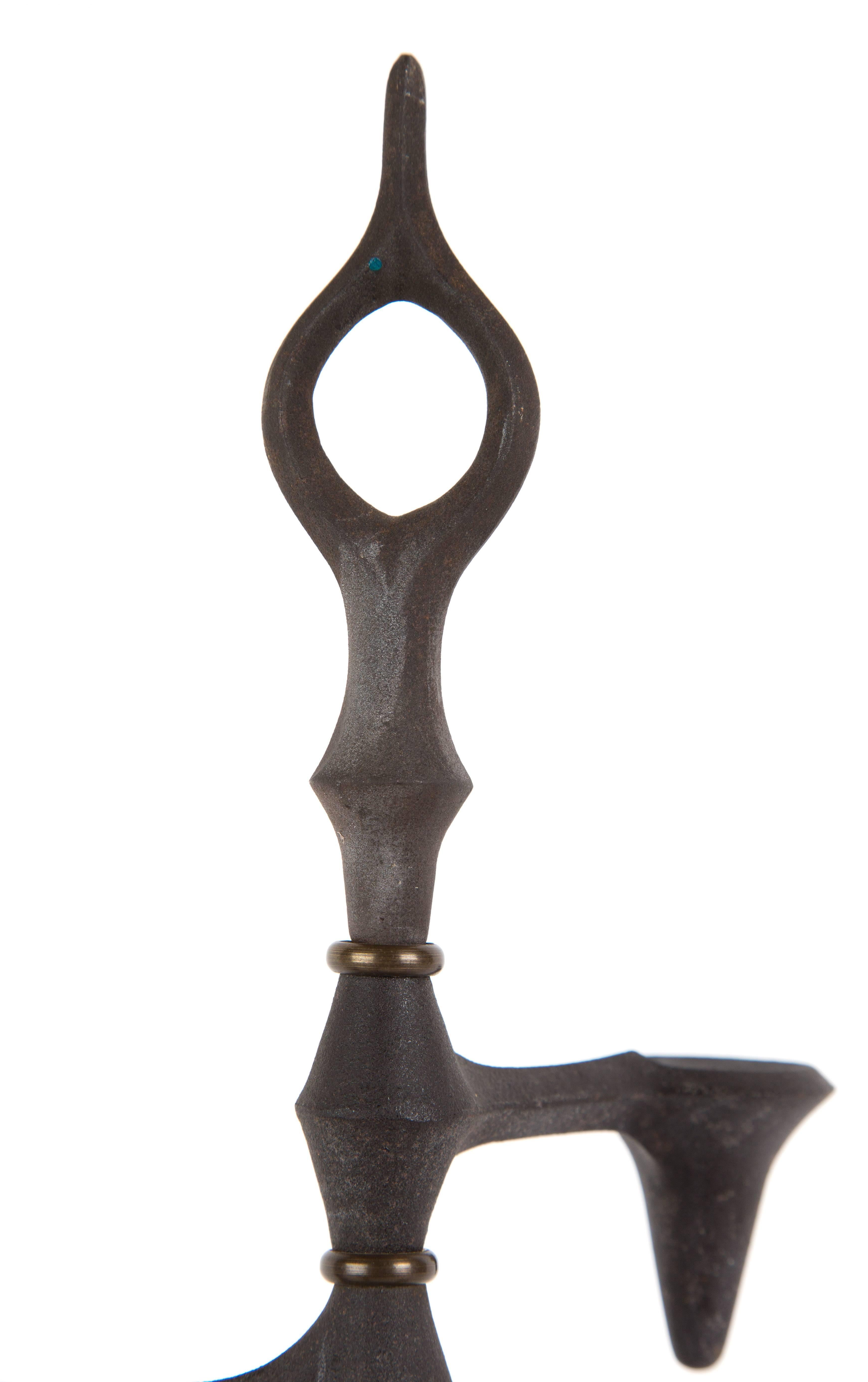 Scandinavian Modern Jens Quistgaard Candleholder Danish Seven Arms Cast Iron For Sale