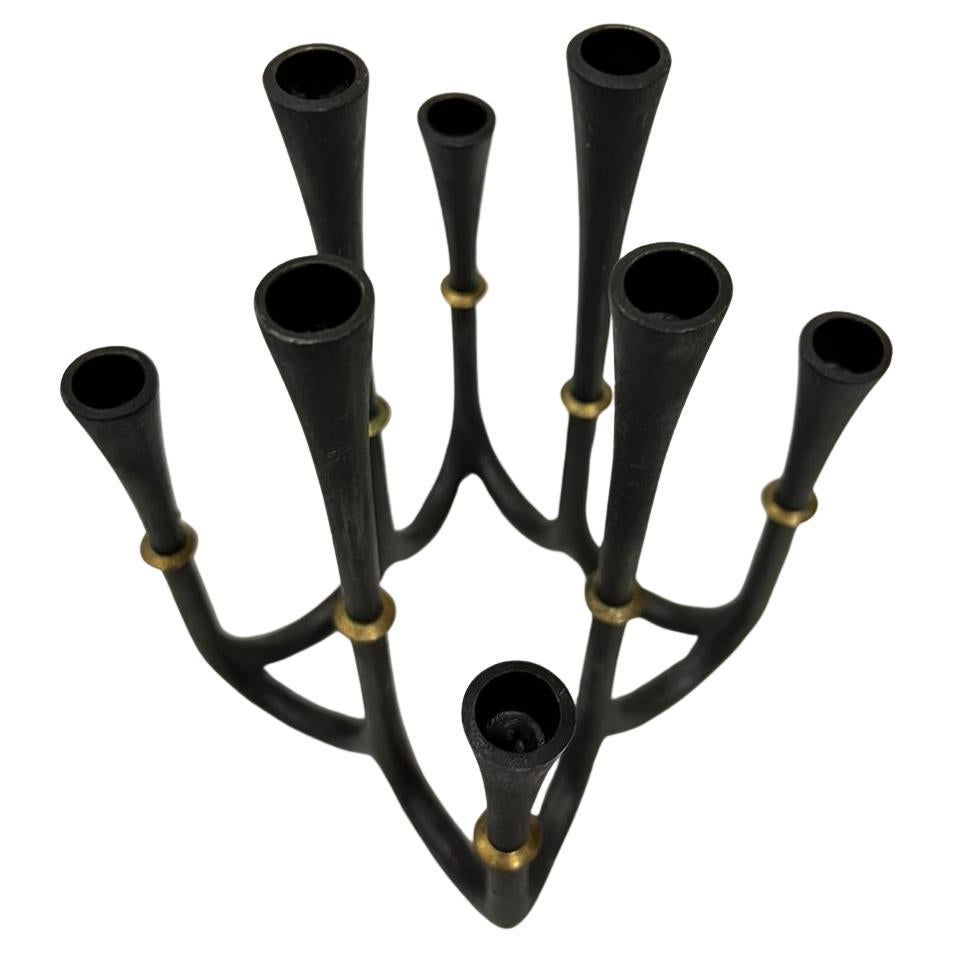 Jens Quistgaard candlestick, Denmark 1950s (Messing) im Angebot