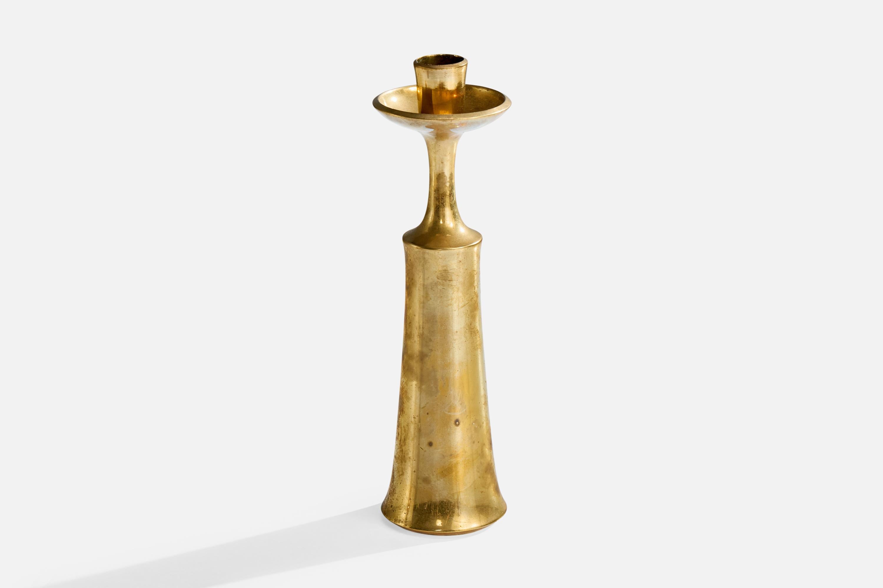 Jens Quistgaard, Kerzenleuchter, Messing, Dänemark, 1950er Jahre (Moderne der Mitte des Jahrhunderts) im Angebot