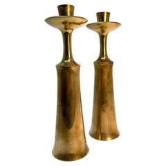 Jens Quistgaard, Candlesticks, Brass, Denmark, 1950s