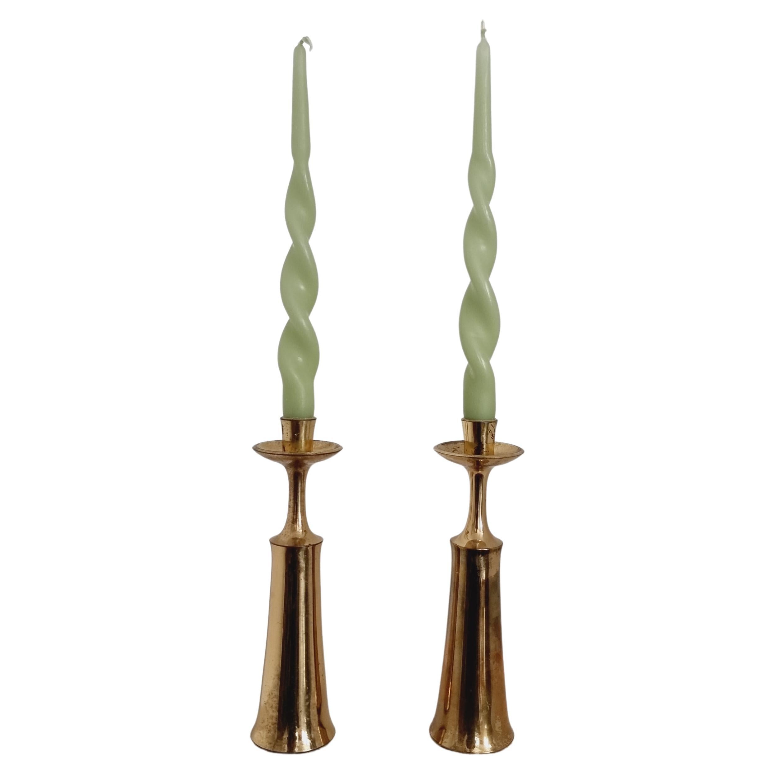 Jens Quistgaard, Candlesticks in Solid Brass, Denmark, Mid-Century Modern For Sale