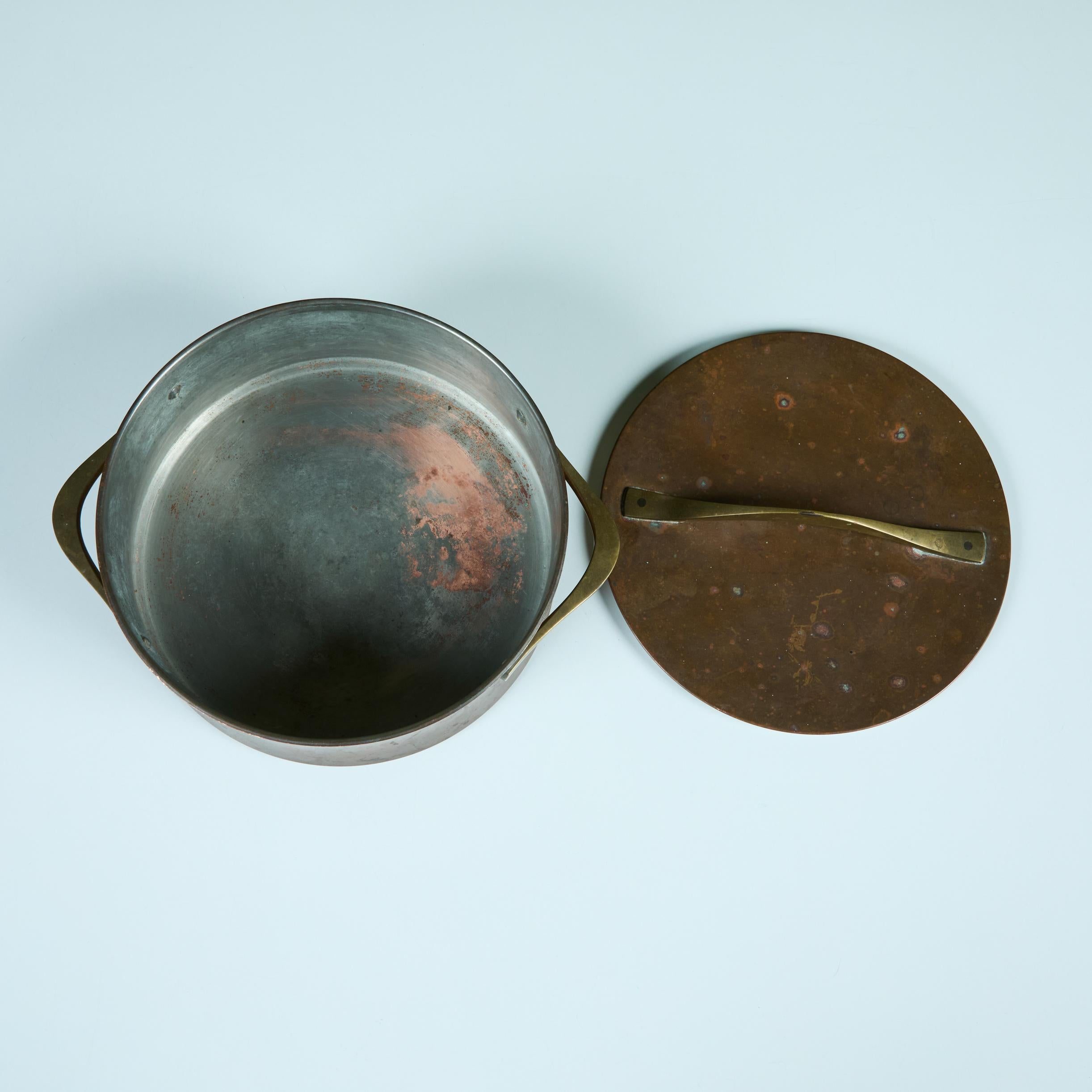 Jens Quistgaard für Dansk, Kupfer- und Messingtopf mit Deckel für Dansk im Angebot 6