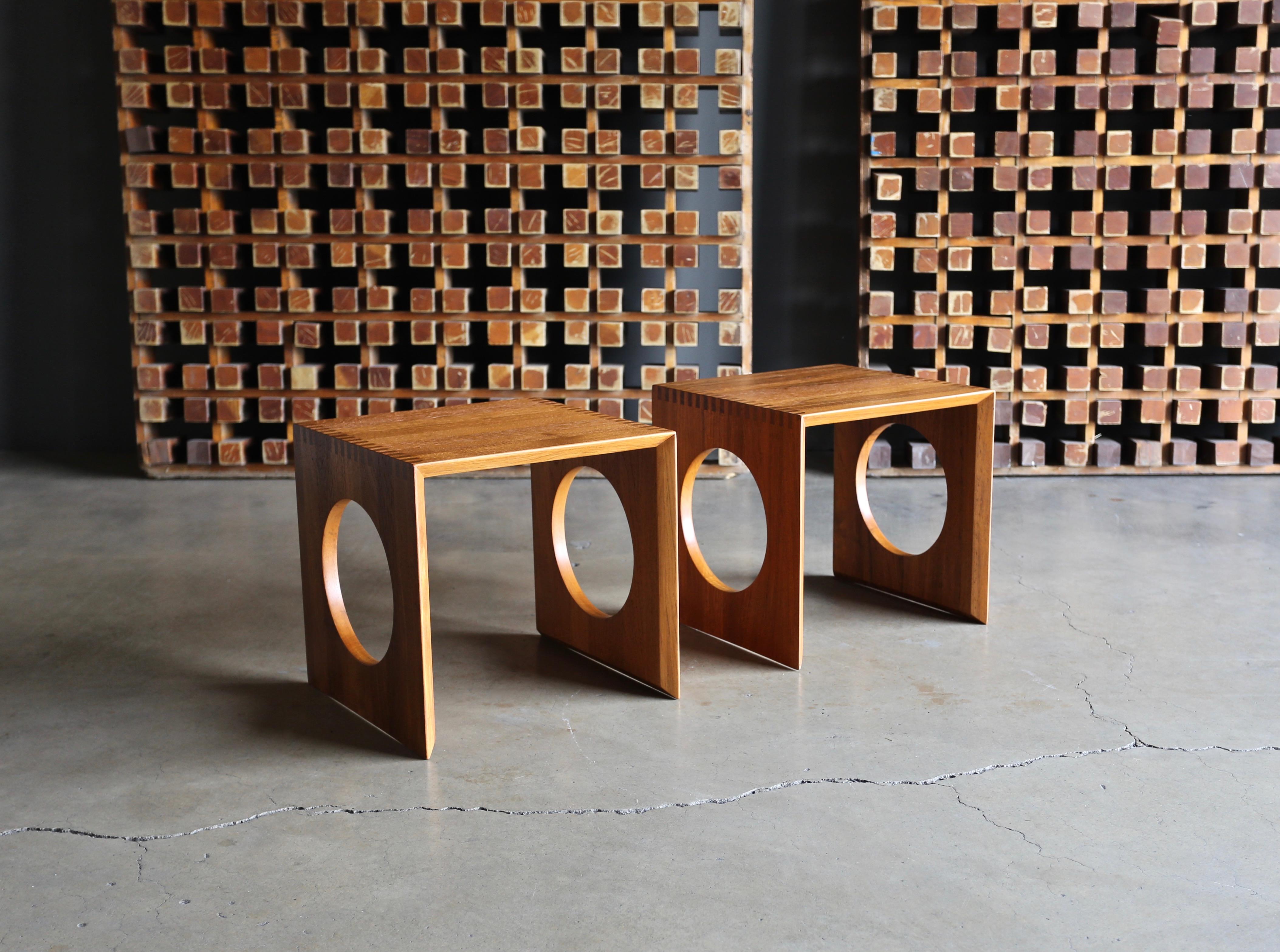 Jens Quistgaard Cube Occasional Tables for Richard Nissen, circa 1982 In Good Condition In Costa Mesa, CA