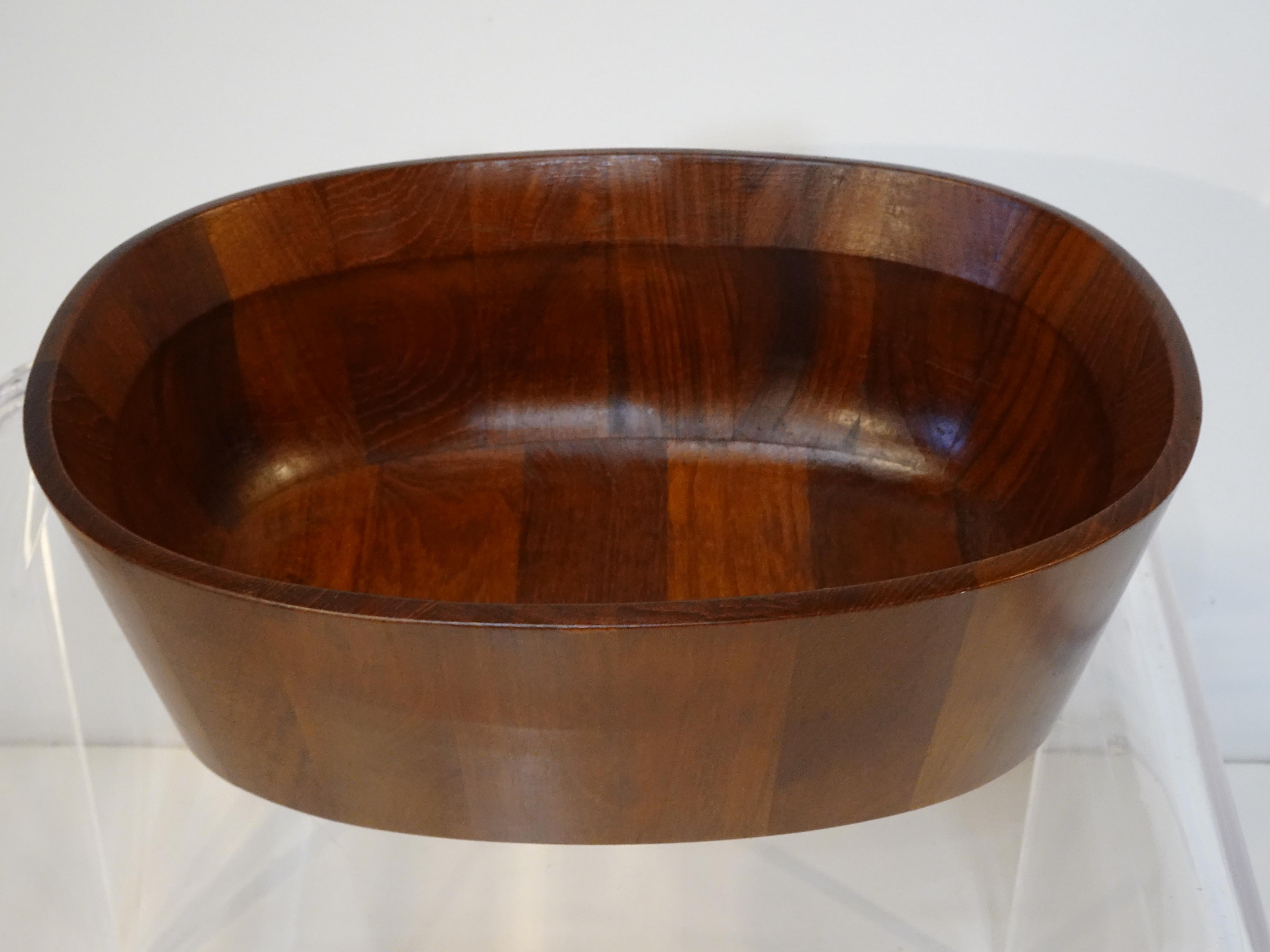 Mid-Century Modern Jens Quistgaard Danish Oval Teak Bowl for Dansk For Sale