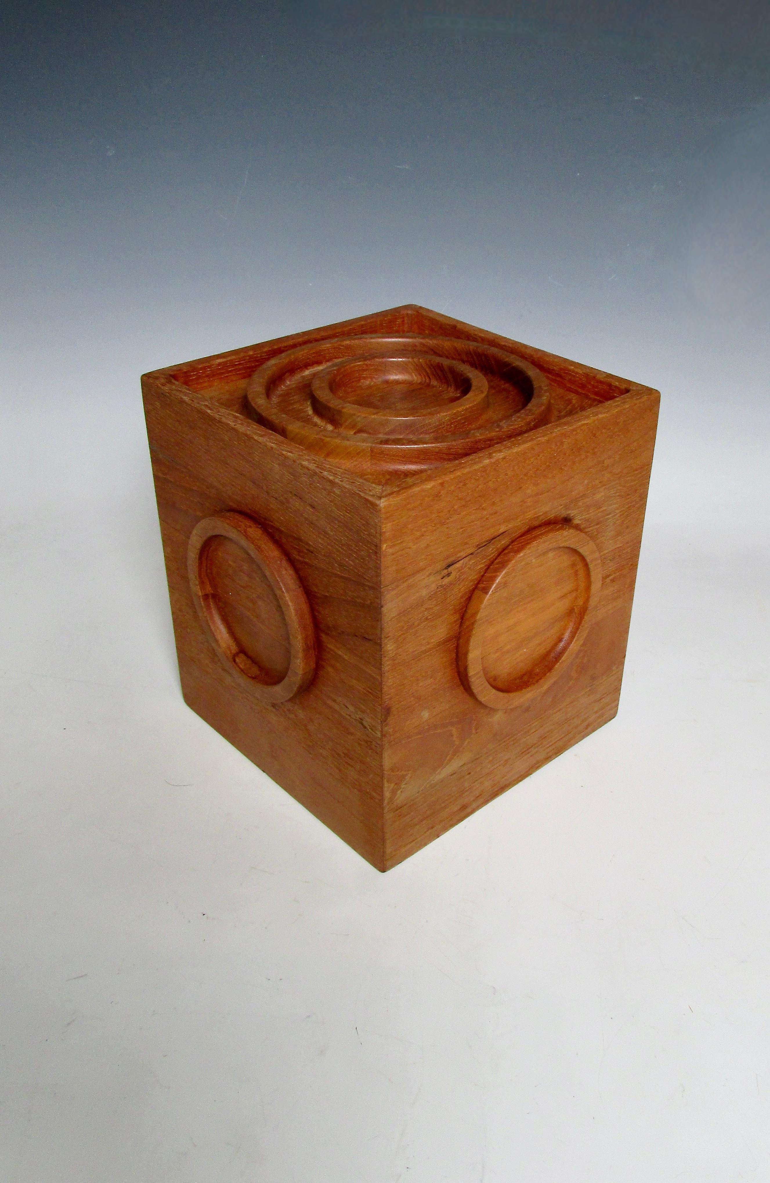 Hand-Crafted Jens Quistgaard Dansk Danish Teak Ice bucket For Sale