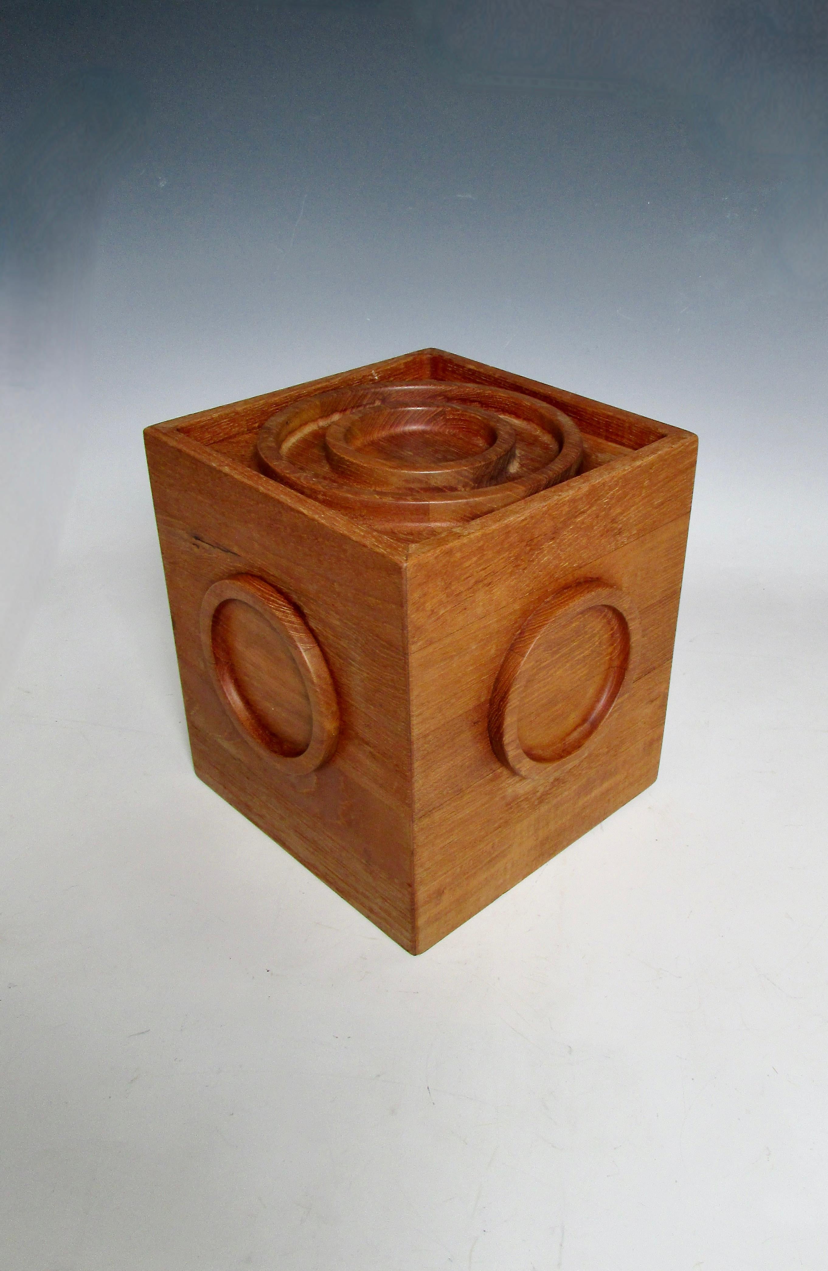 Jens Quistgaard Dansk Danish Teak Ice bucket In Good Condition For Sale In Ferndale, MI