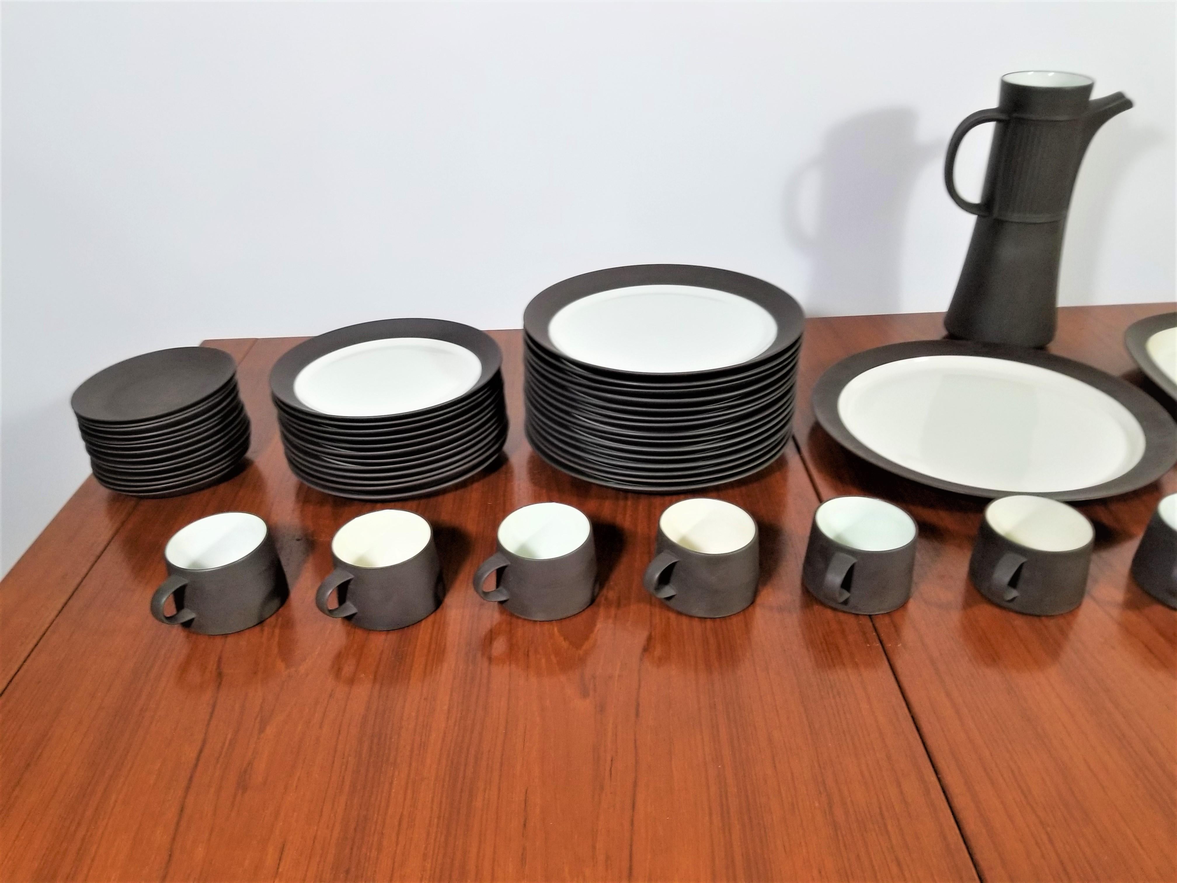 Ceramic Jens Quistgaard Dansk Denmark Flamestone 53 Piece Set