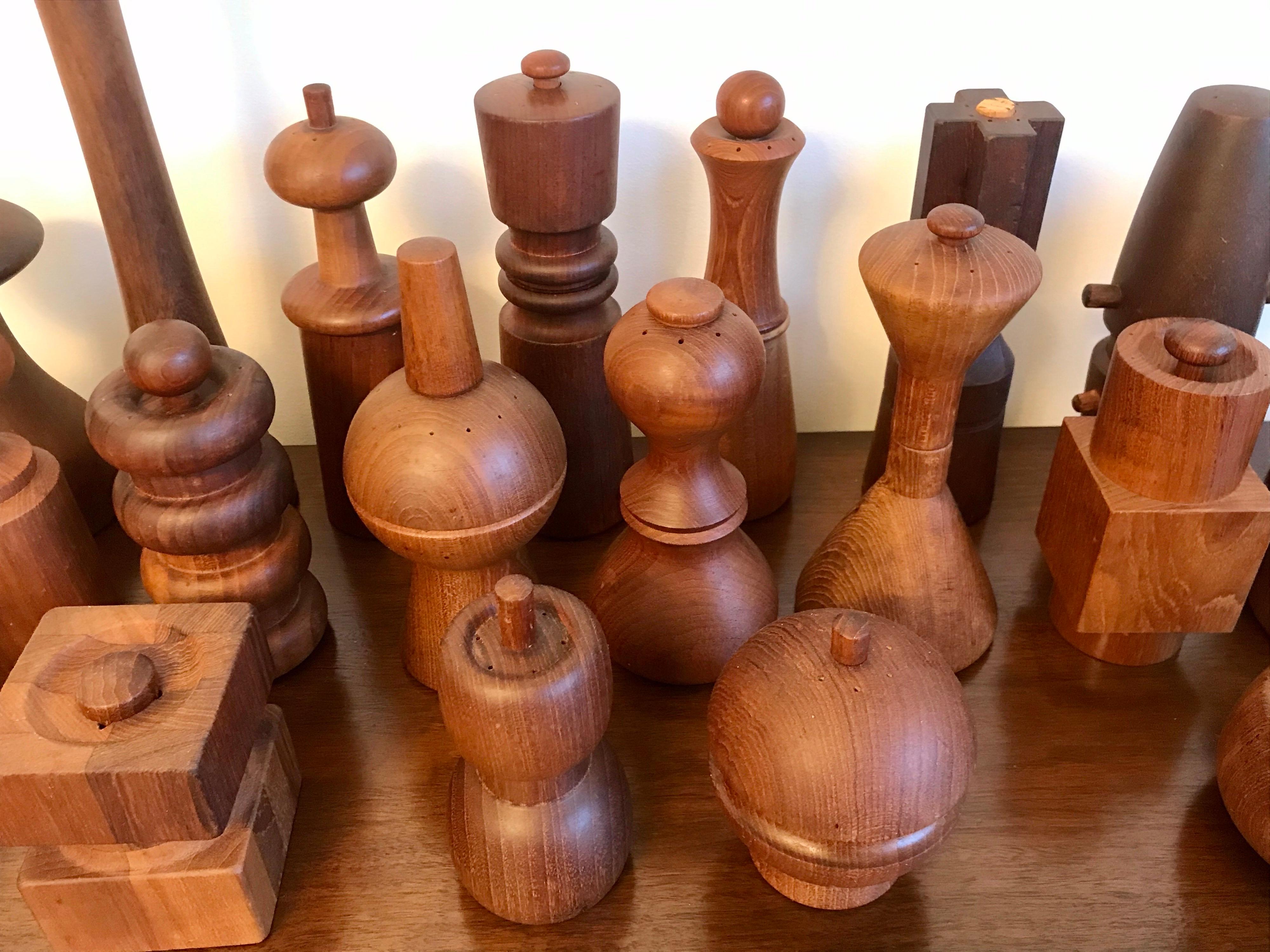 20th Century Jens Quistgaard Dansk Designs 21 Salt + Pepper Grinders