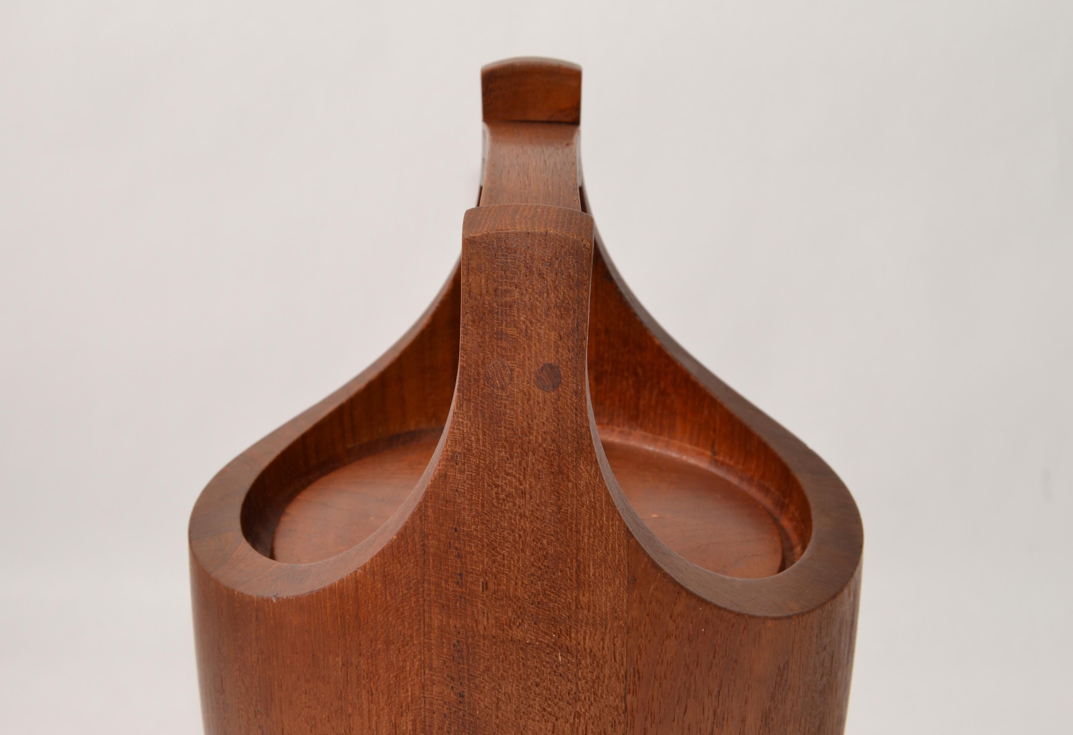 20th Century Jens Quistgaard Dansk Designs Scandinavian Modern Staved Teak Lidded Ice Bucket For Sale