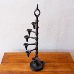Jens Quistgaard Dansk Iron and Brass Candleabra