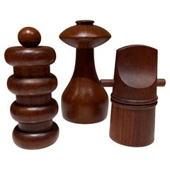 Jens Quistgaard Dansk Pepper Mills Set Trio Danish Mid Century Modern