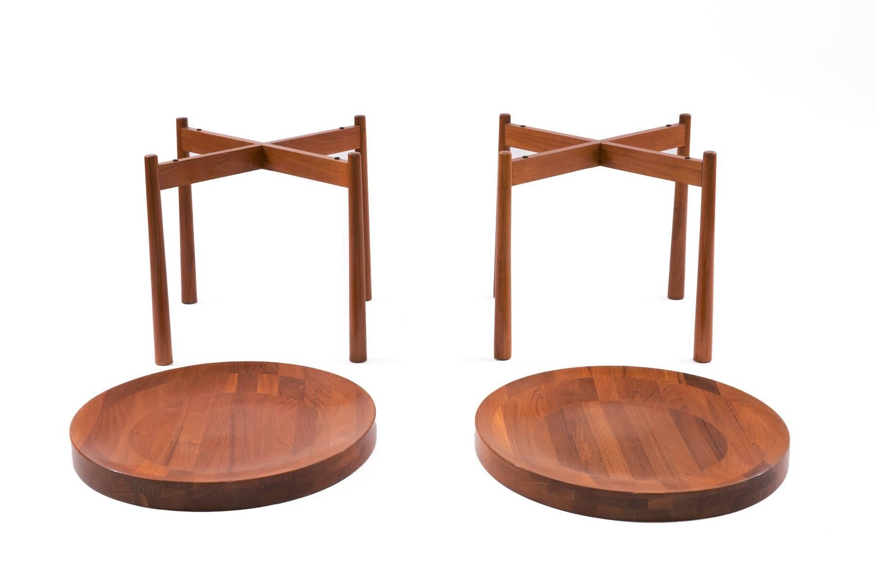 Danish Jens Quistgaard Style Solid Teak Side Tables