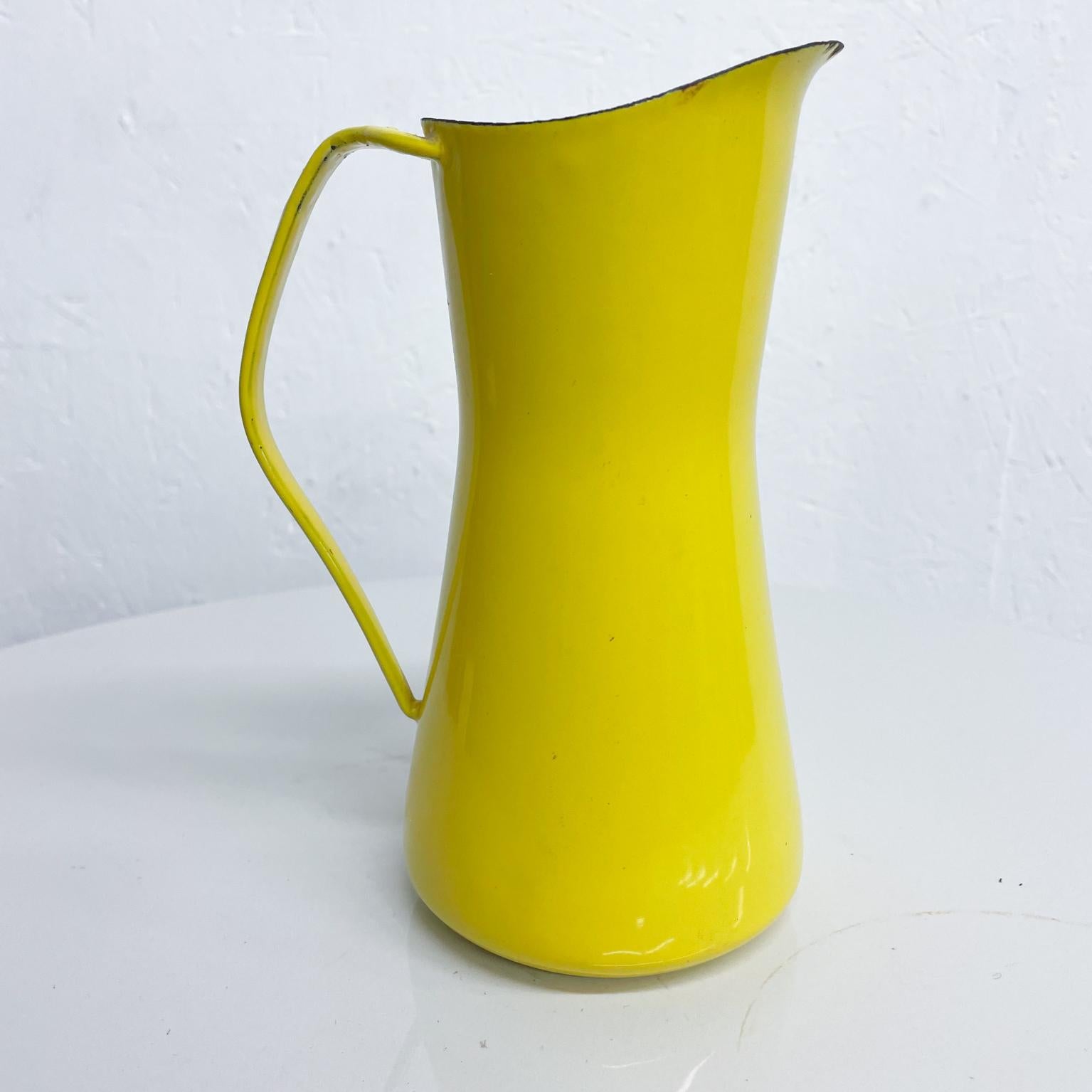 Mid-20th Century Jens Quistgaard Dansk Sunny Yellow Enamel Pitcher 1960s Denmark